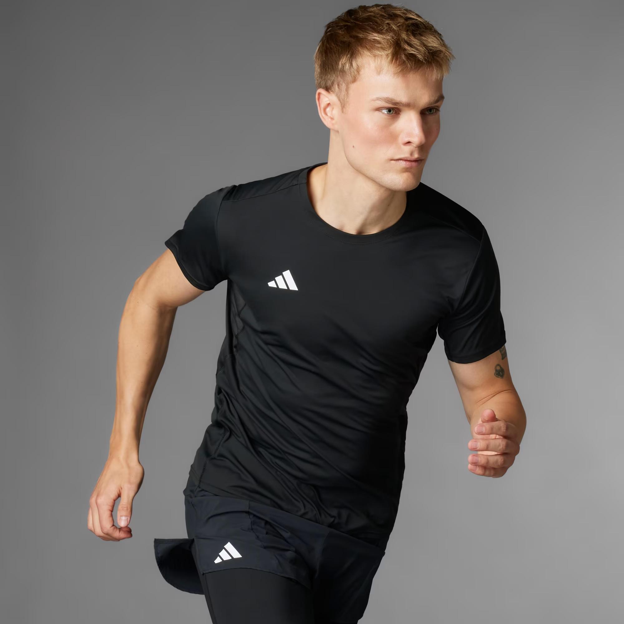 ADIZERO E TEE - ADIDAS SIYAH
