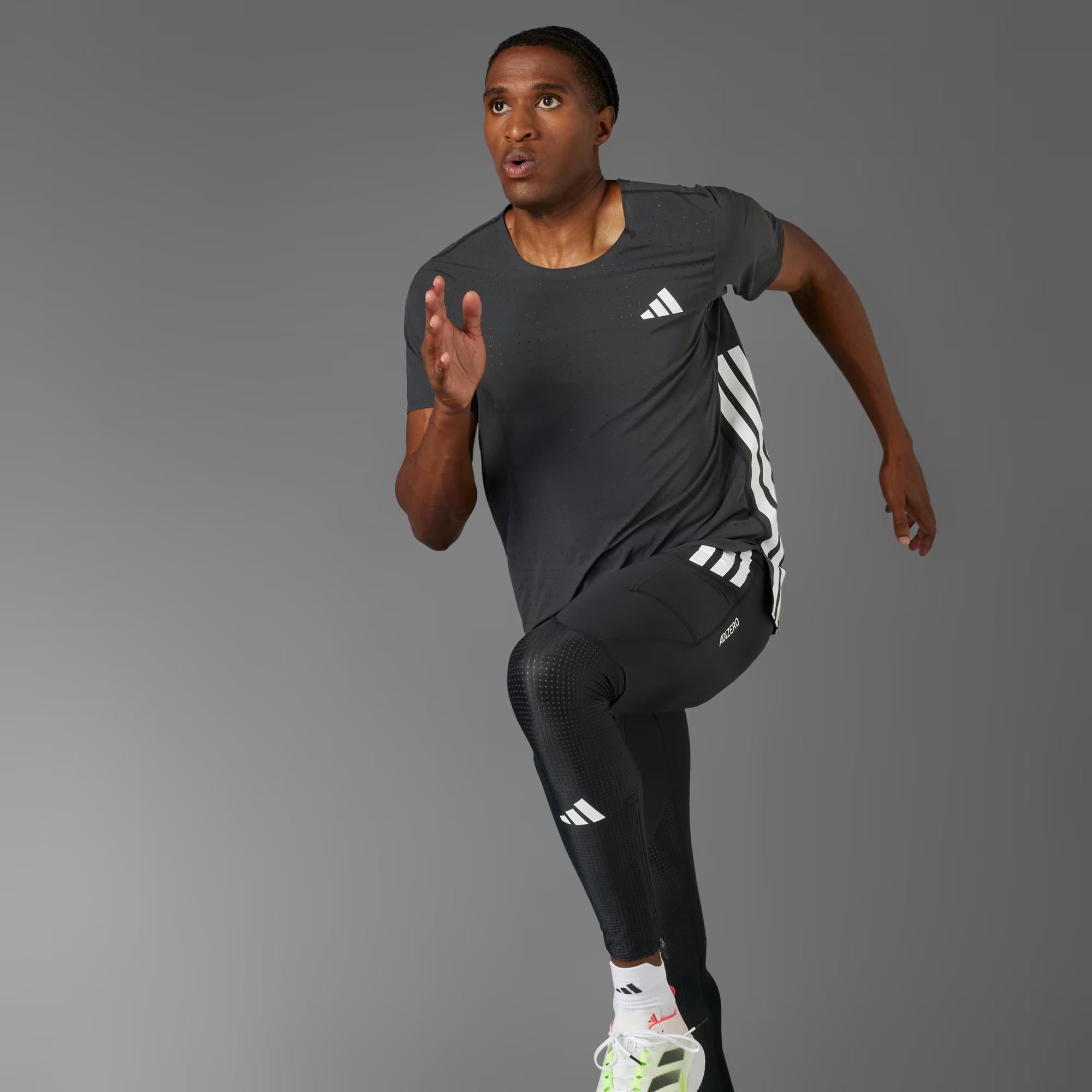 ADIZERO TEE M - ADIDAS SIYAH