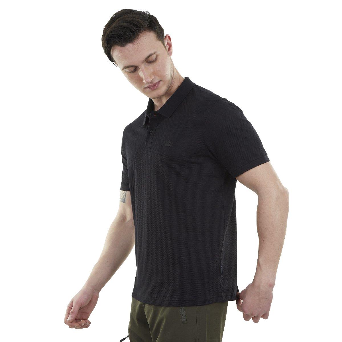 Alpinist Edge Erkek Polo T-Shirt - SIYAH