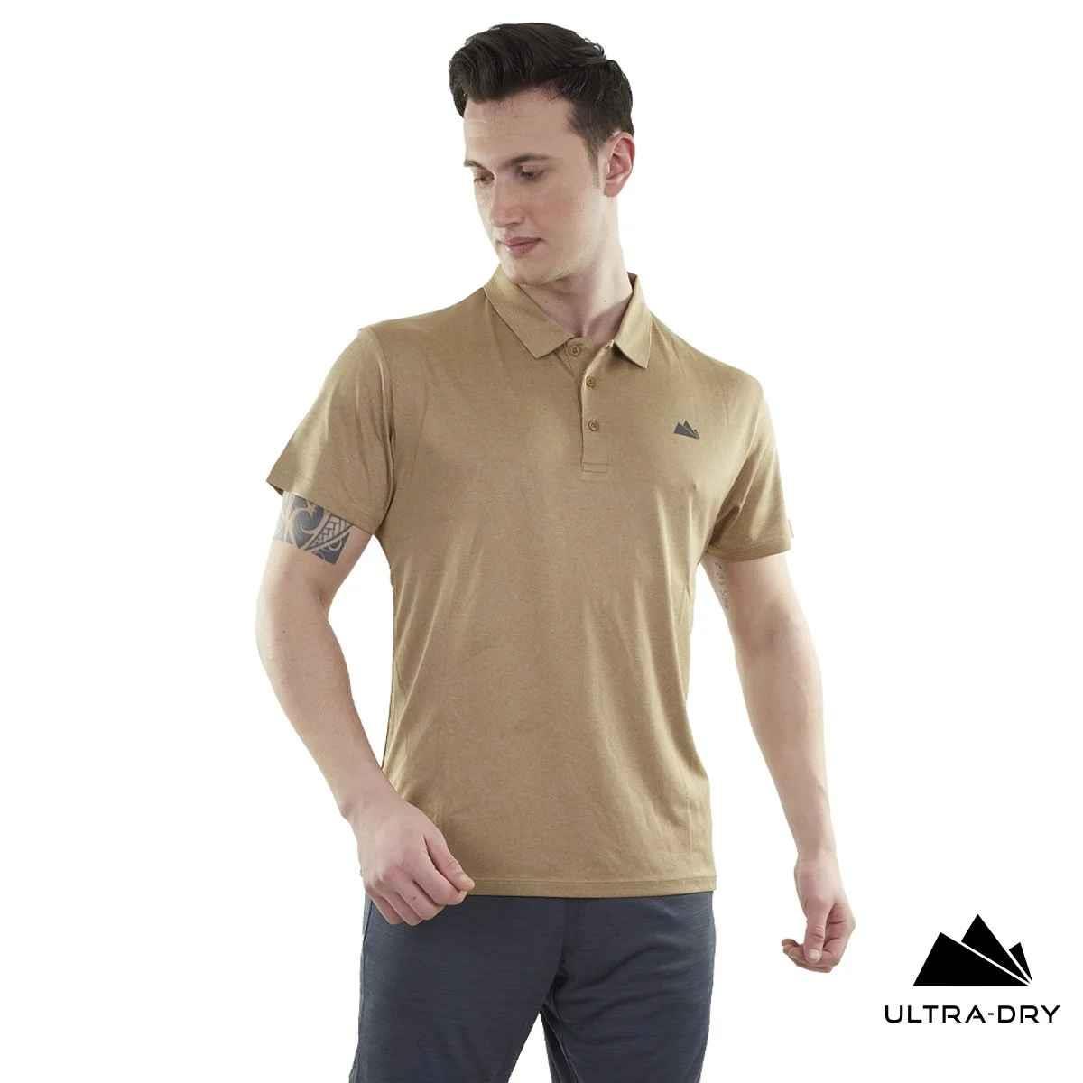 Alpinist Horizons Ultra Dry Erkek Polo T-Shirt - CAMEL