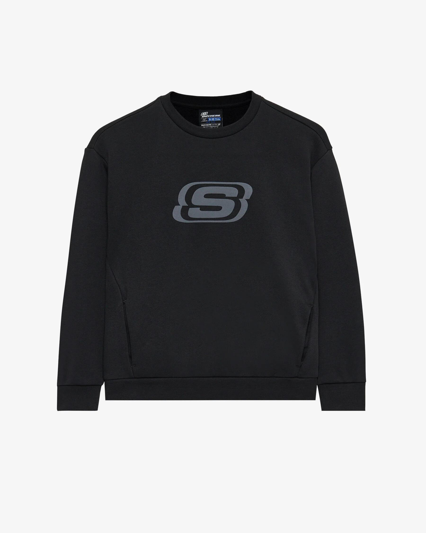 B Essential Crew Neck Sweatshirt - SİYAH