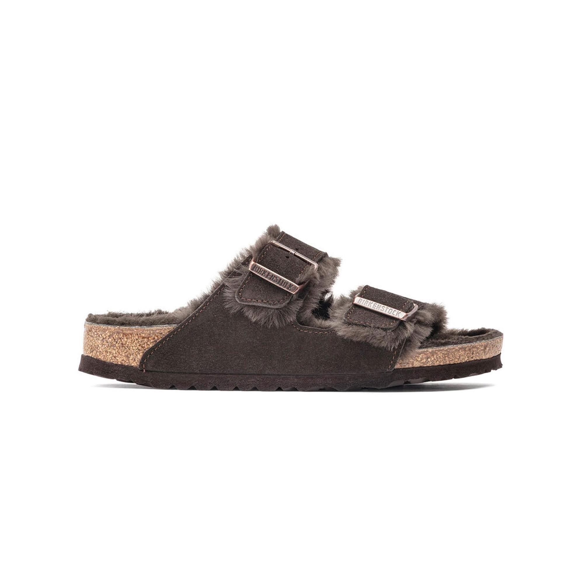 Birkenstock ARIZONA SHEARLING Kadın Terlik - KAHVE(KOYU)