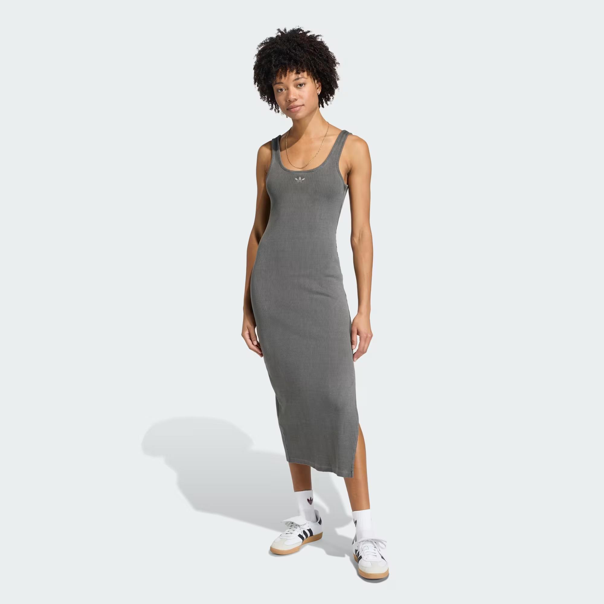 ESS RIB DRESS - ADIDAS SIYAH