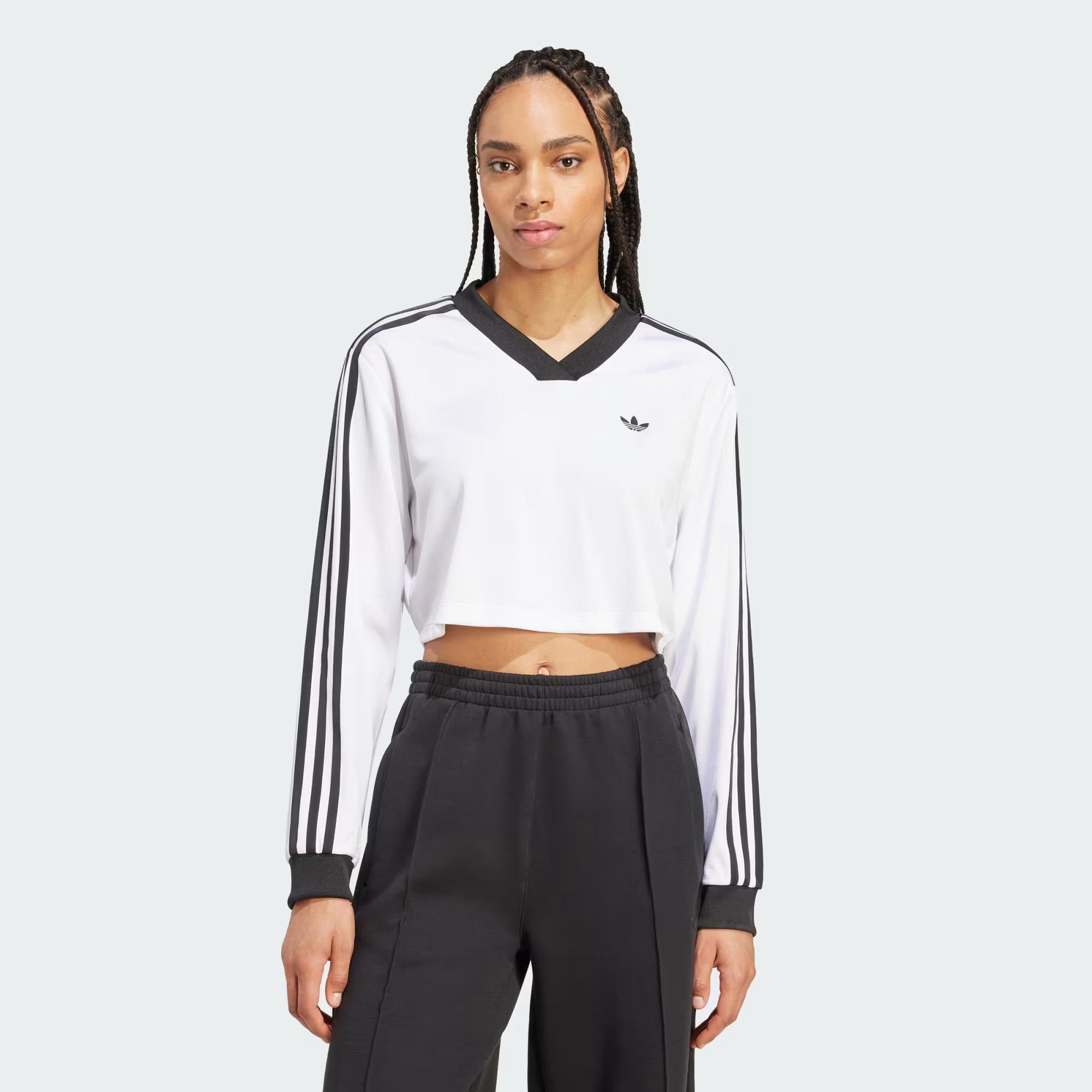 JACQUARD LS TOP - ADIDAS SIYAH