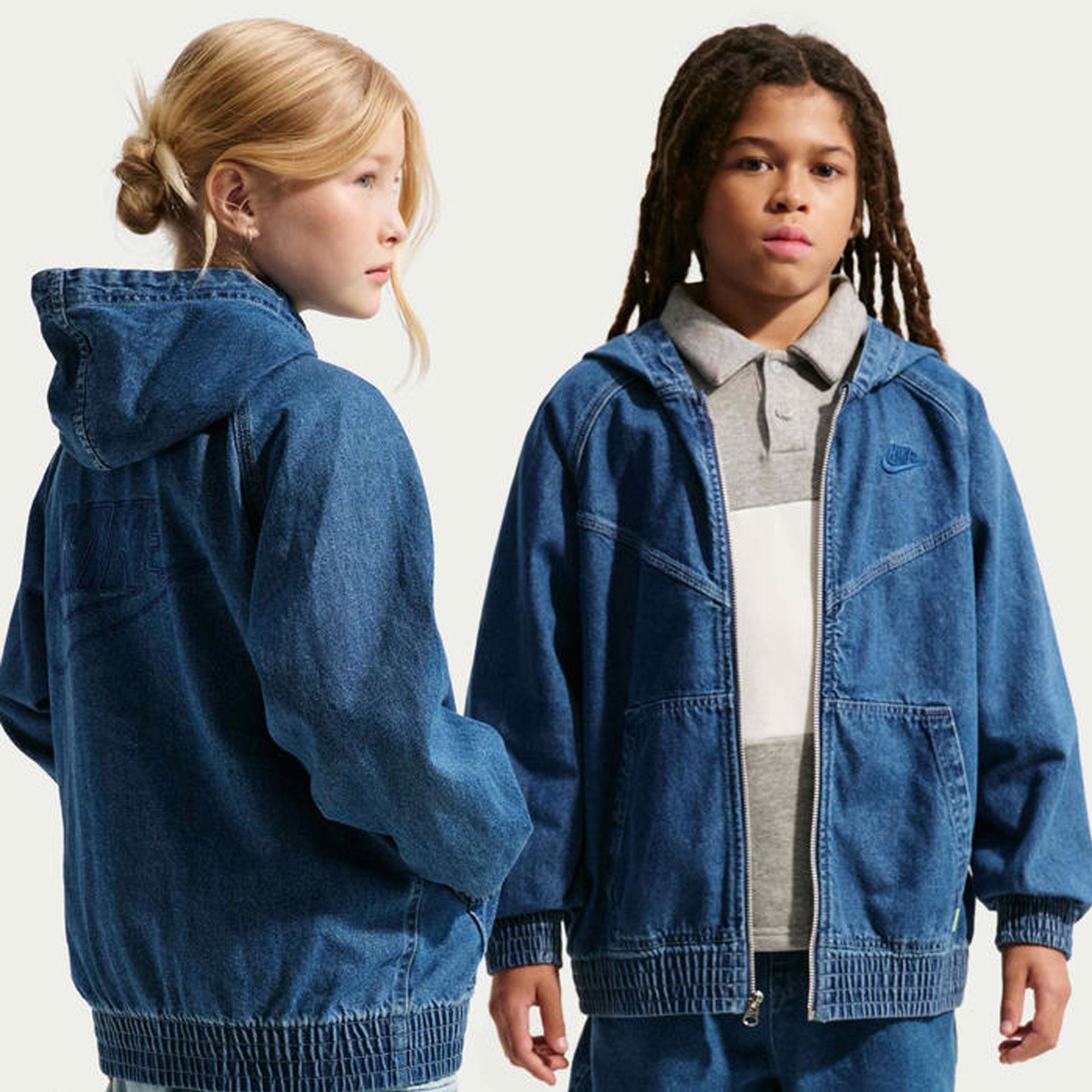 K NSW WR DENIM FZ JACKET - KAHVE/YEŞİL