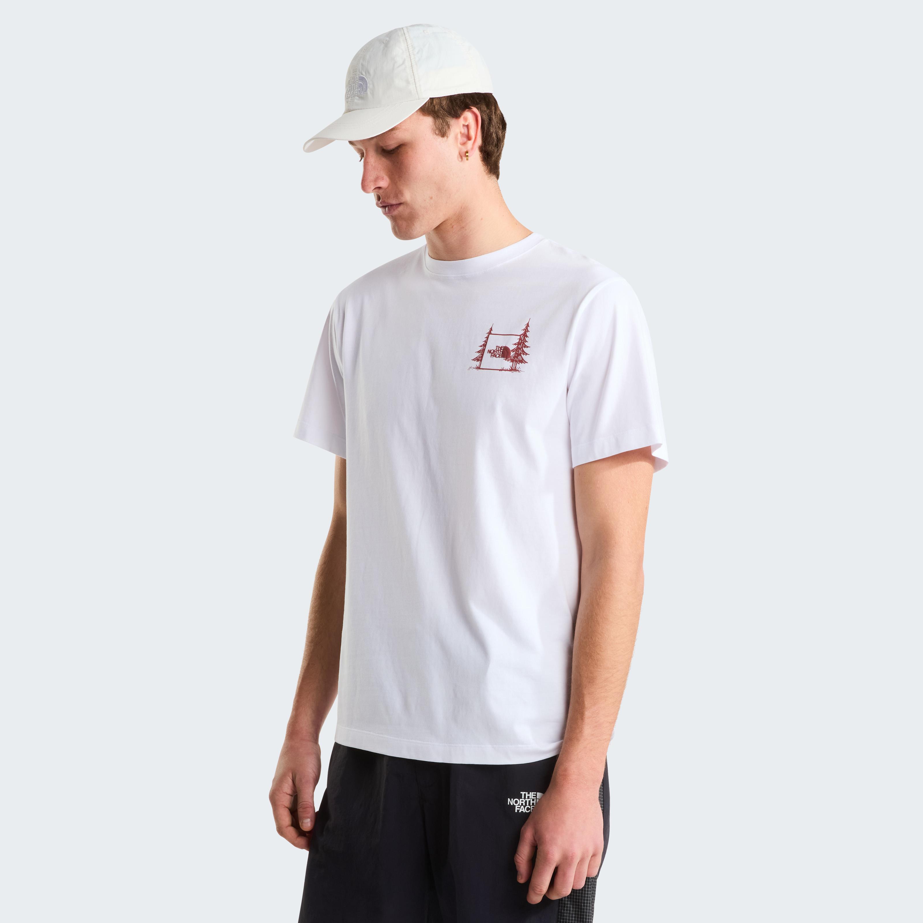 M CAMPING RELAXED SHORT SLEEVE TEE-GRAPH - BEYAZ