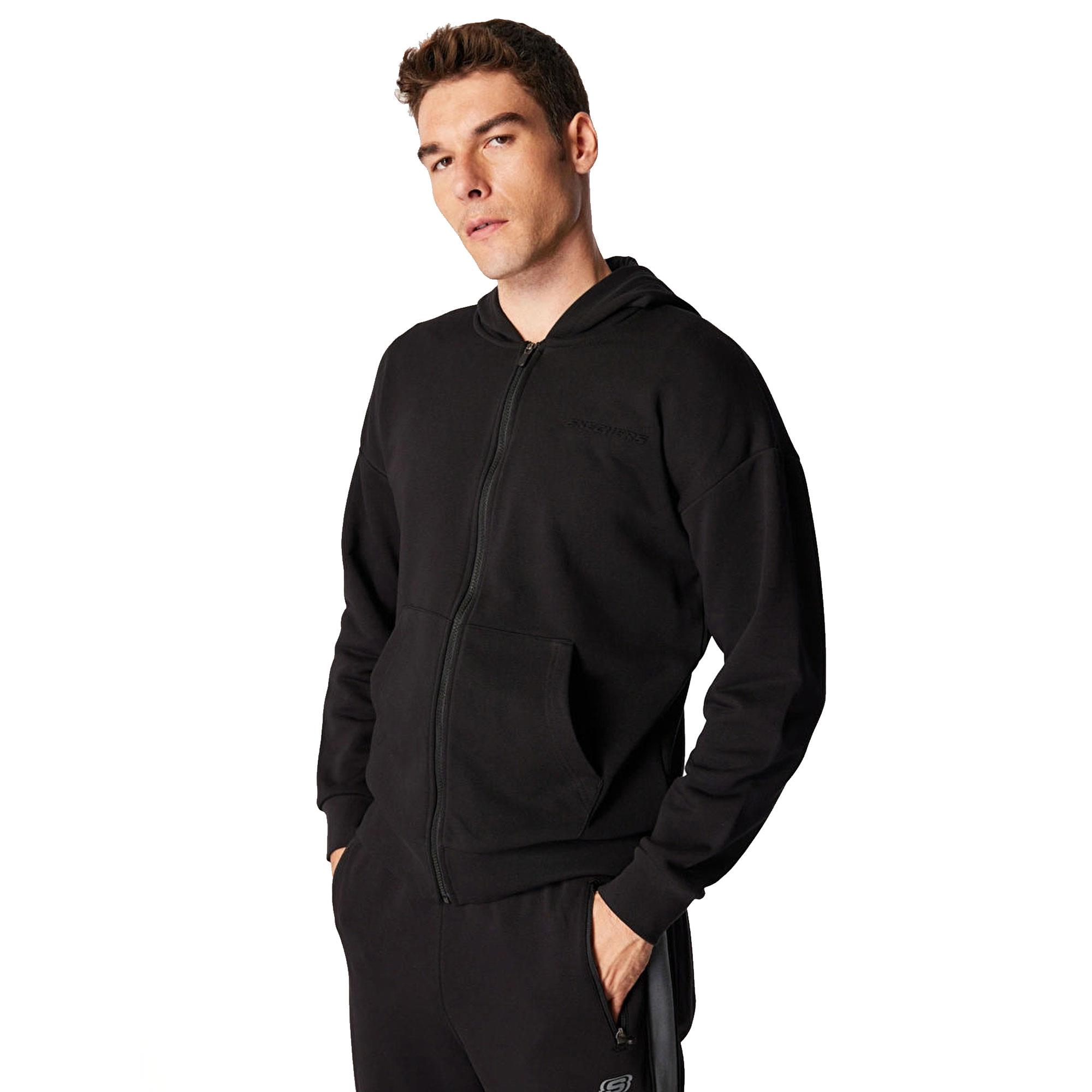 M Essential Full Zip Hoodie Sweatshirt - SİYAH