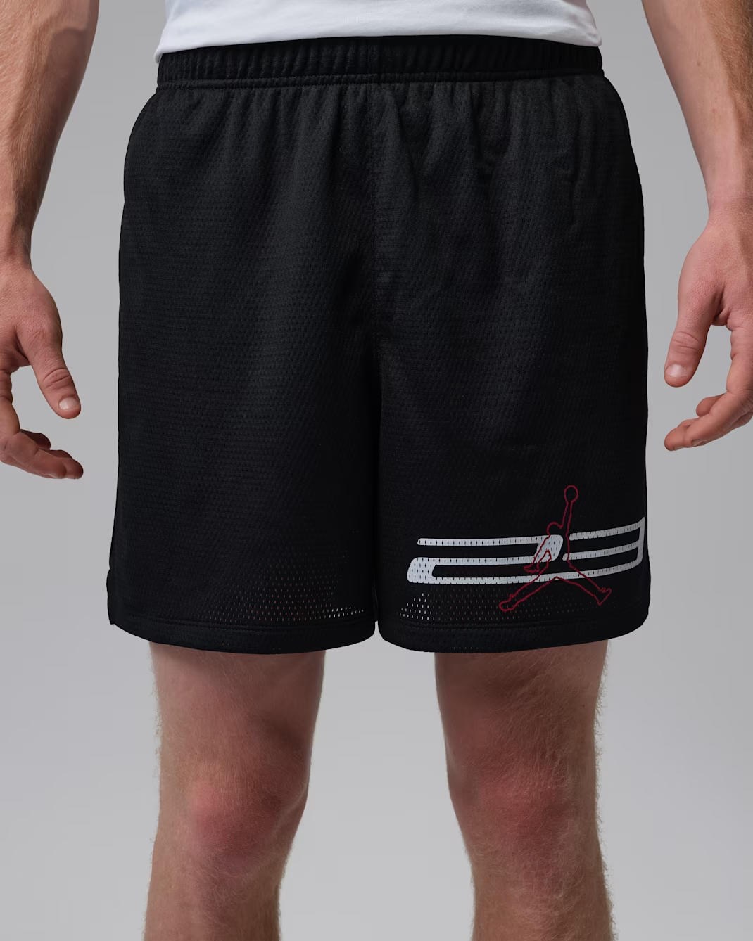 M J DF SPT MESH GFX SHORT - BEYAZ