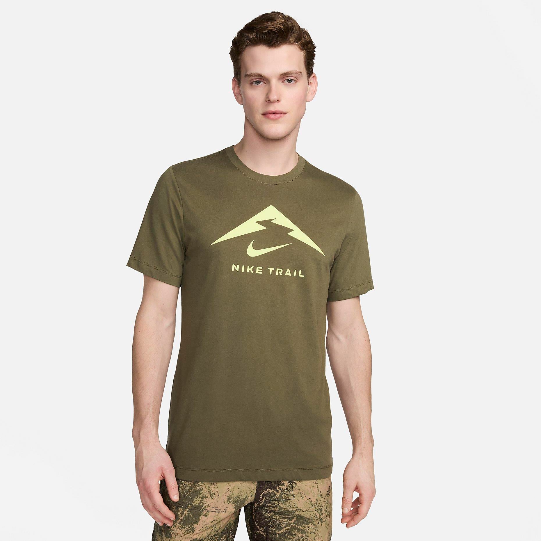 M NK DF TEE TRAIL LOGO - BEJ/MAVİ