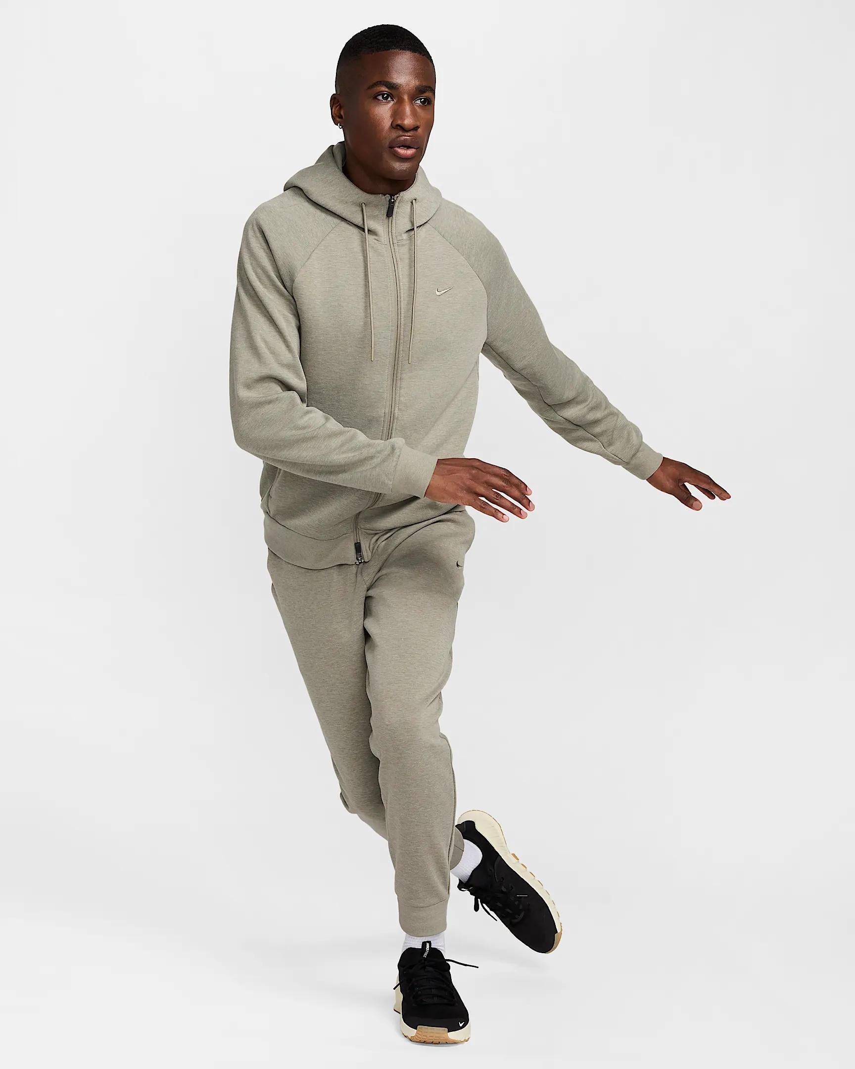 M NK DF UV PRIMARY FZ HOODIE - GRİ/LACİVERT