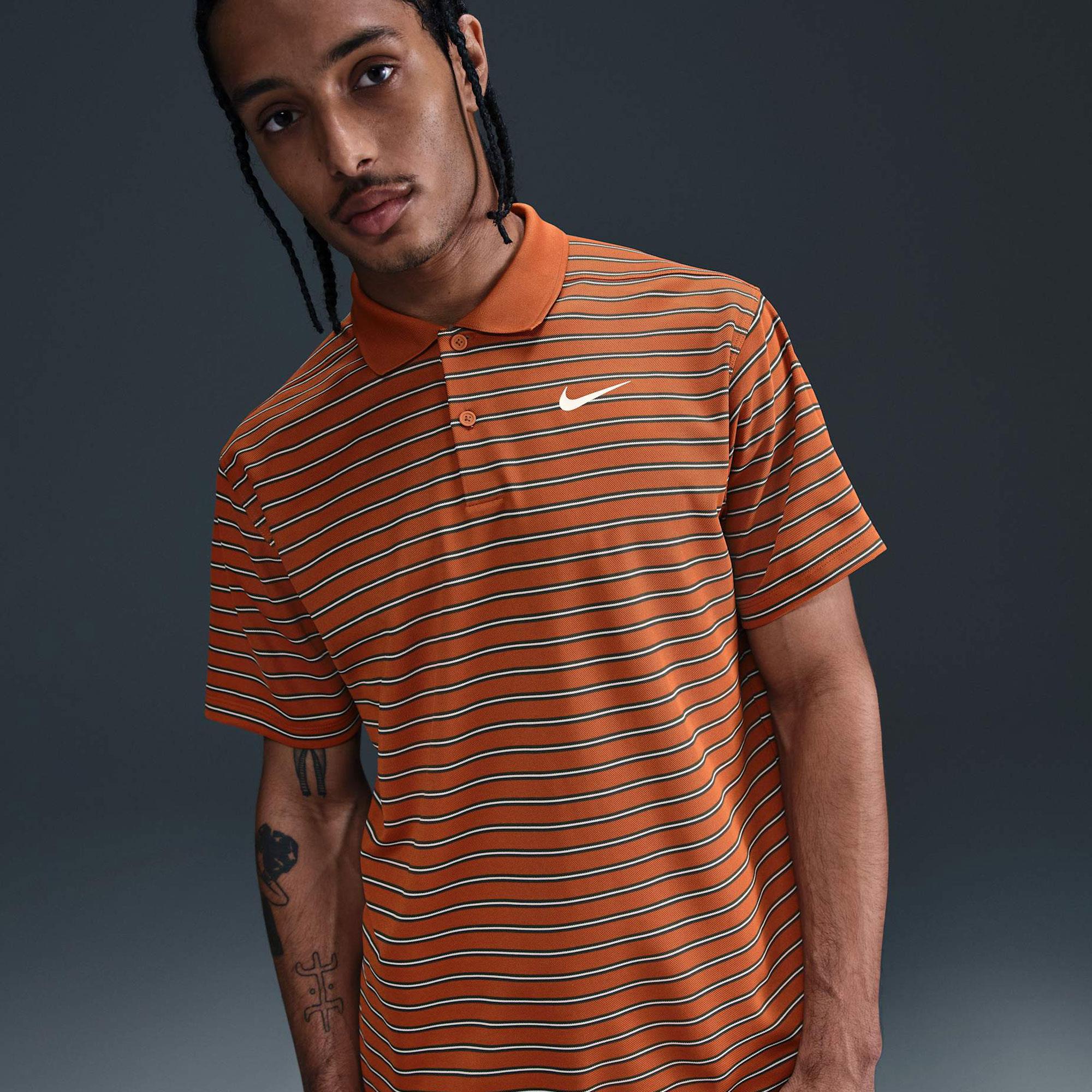 M NK DF VCTRY STRIPE POLO - BEJ/TABA