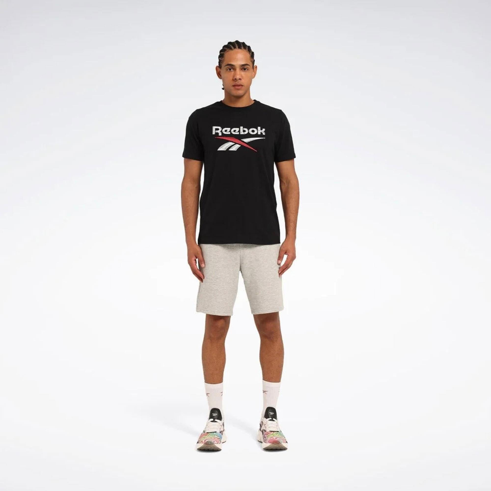 REEBOK NEW ID REG SL TEE SWEAT - SİYAH/BEYAZ