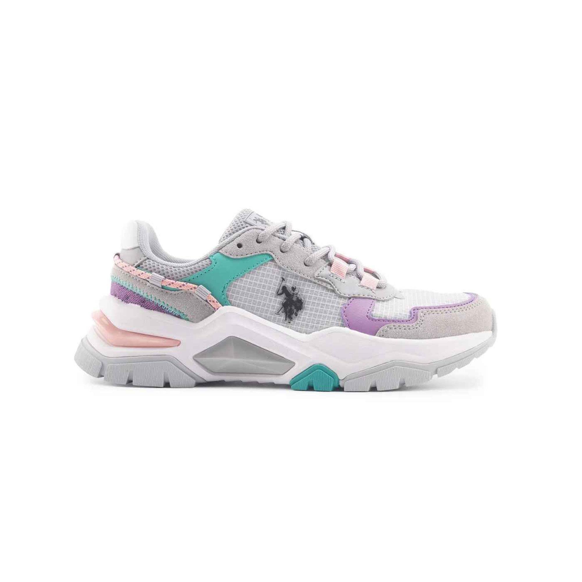 U.S. POLO ASSN. 4M VINCENT WMN 4FX KADIN AYAKKABI - GRİ/LİLA