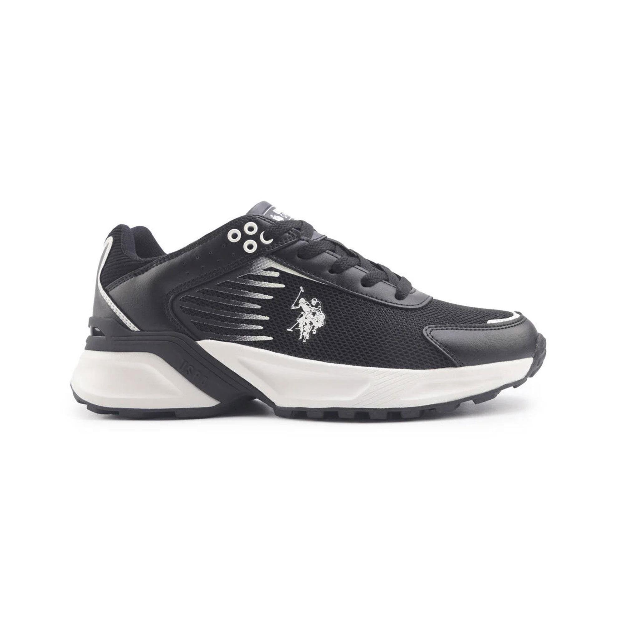 U.S. POLO ASSN. 4M RICK 4FX ERKEK AYAKKABI - SİYAH/BEYAZ
