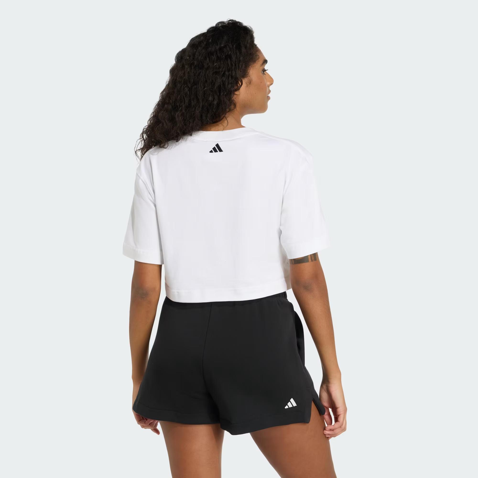 W FN CROP TEE - ADIDAS SIYAH