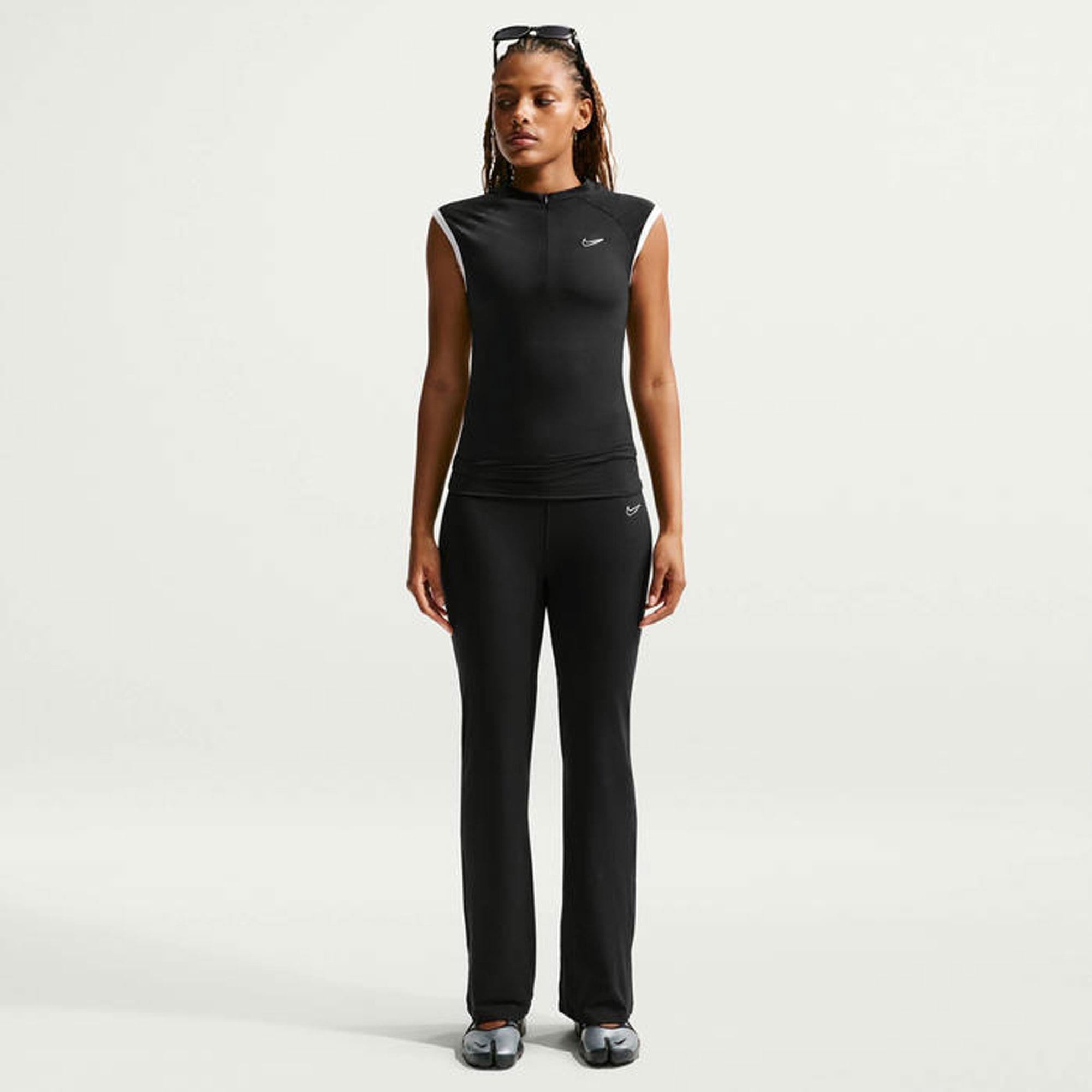 W NK FLARED PANT GLS - BEYAZ