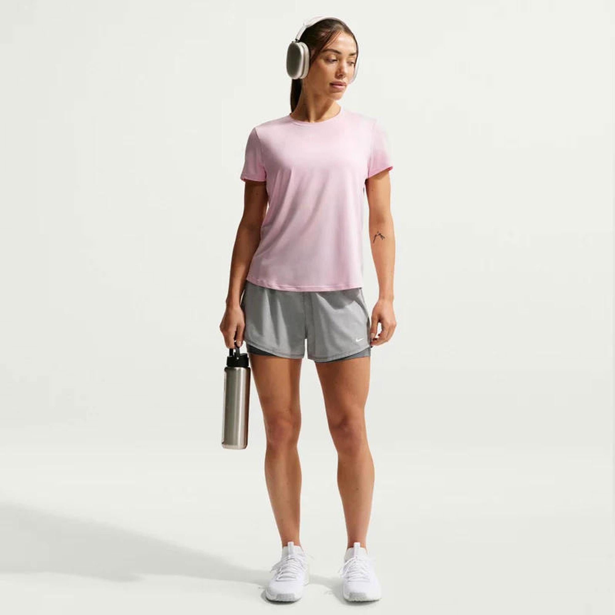 W NK ONE CLASSIC DF SS TOP - MOR/YEŞİL