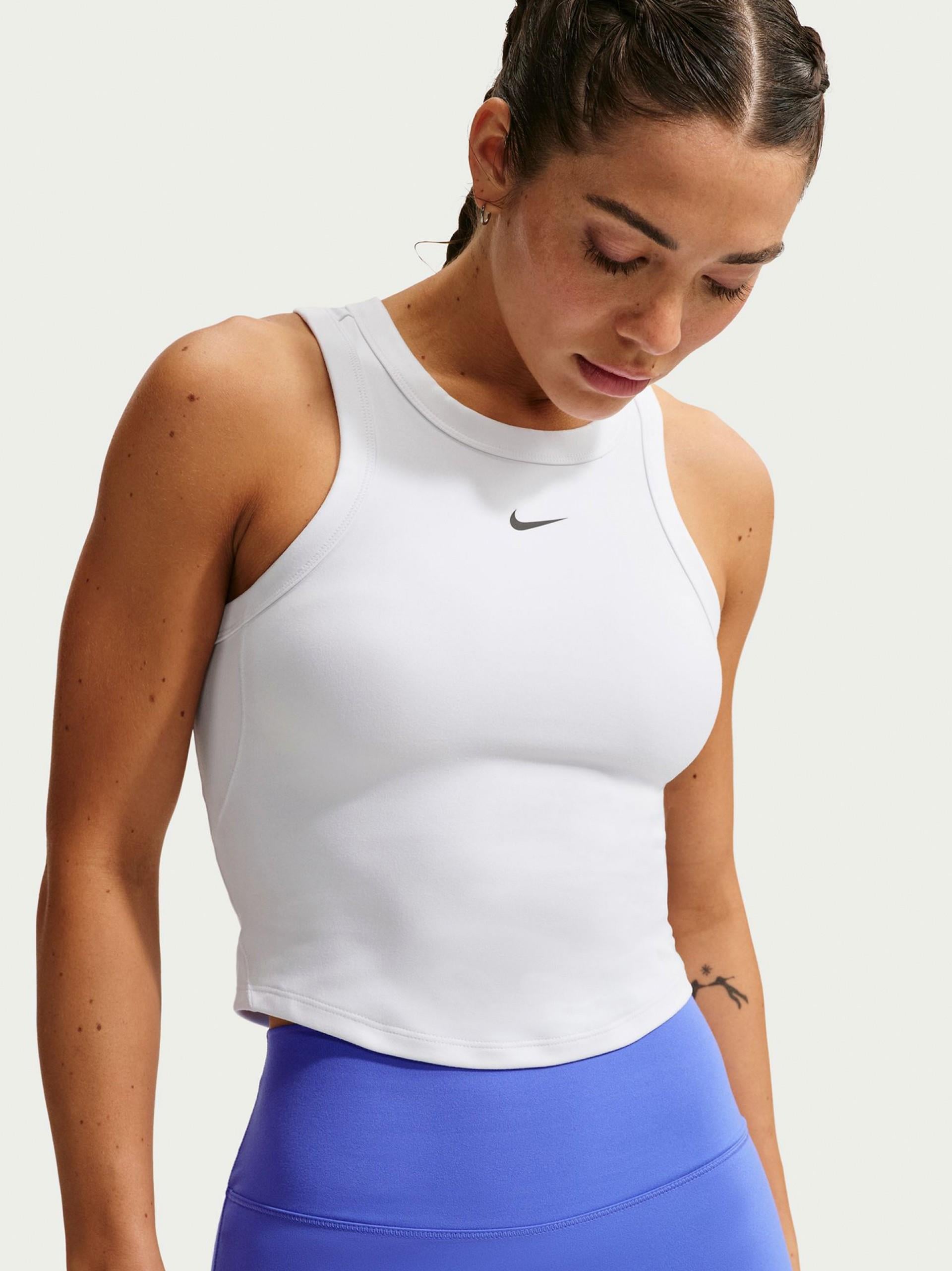 W NK ONE FITTED DF CROP TANK - ORANJ