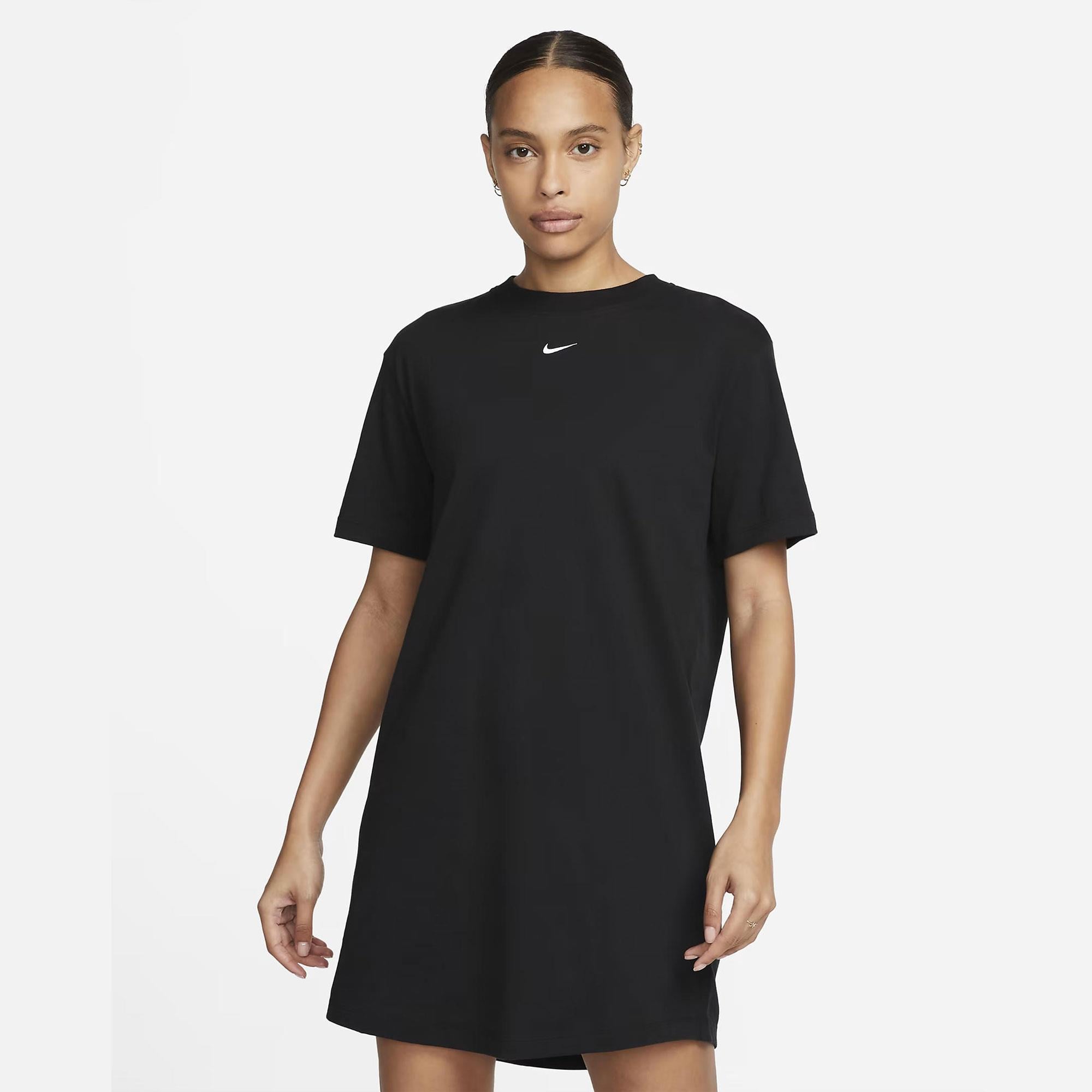 W NSW ESSNTL SS DRESS TSHRT - BEYAZ