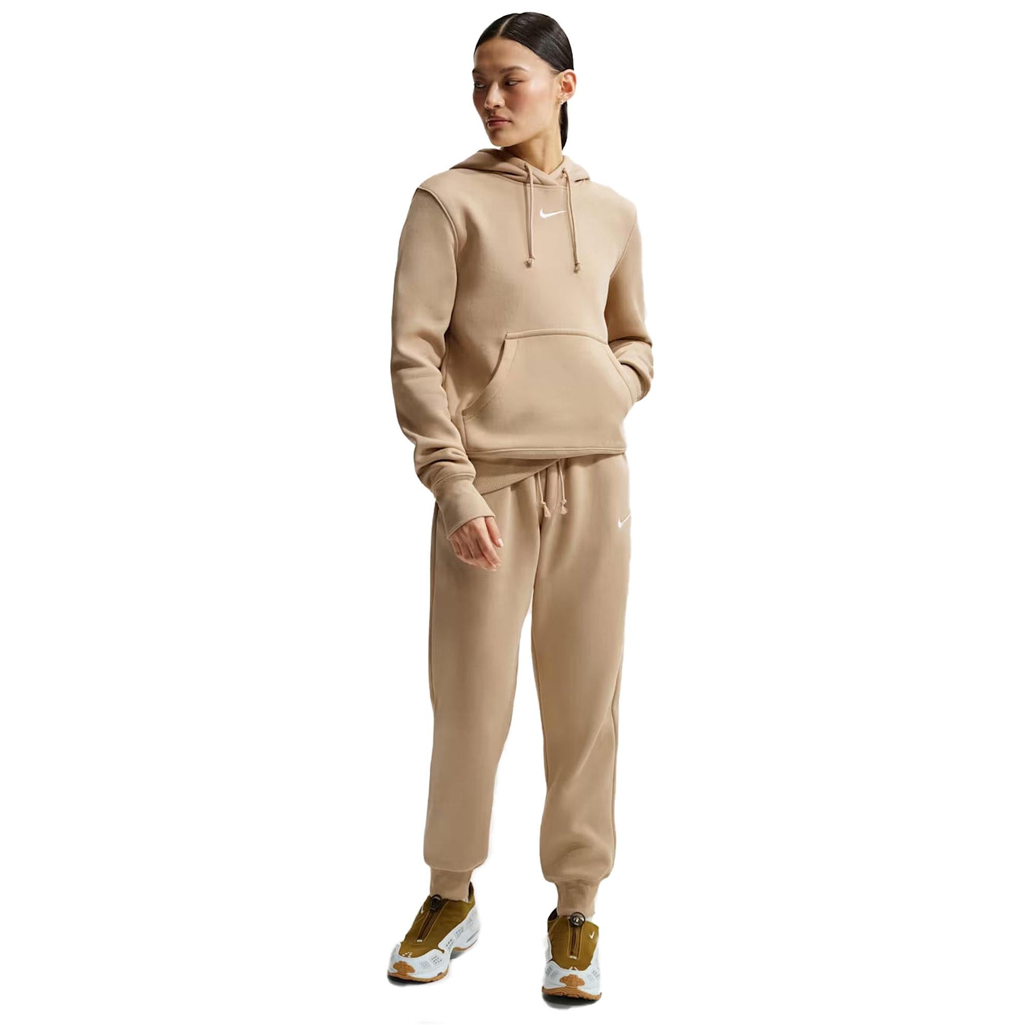 W NSW PHNX FLC MR PANT STD - GRİ/KIRMIZI