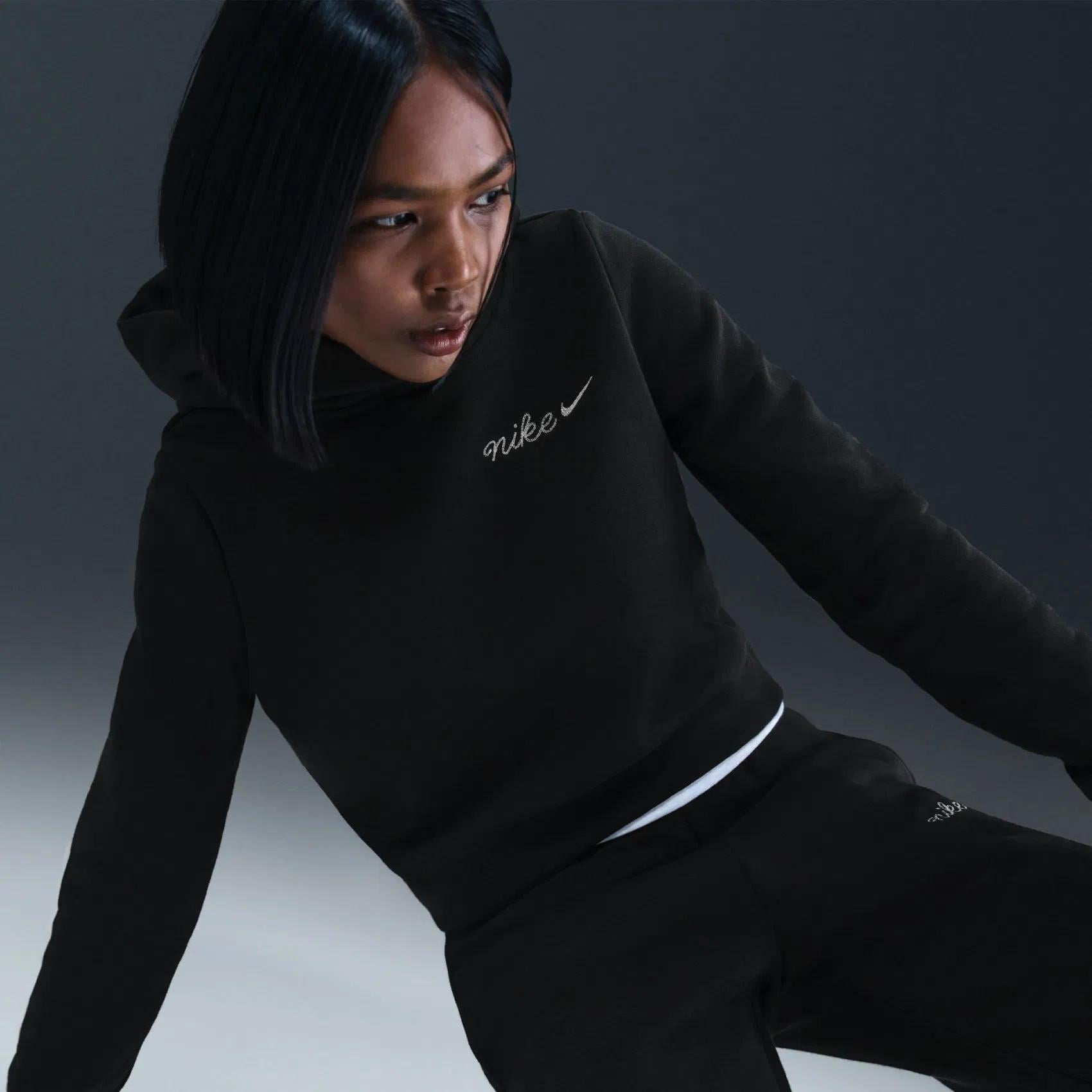 W NSW PHNX FLC SHRUNKEN HOODIE - BEYAZ