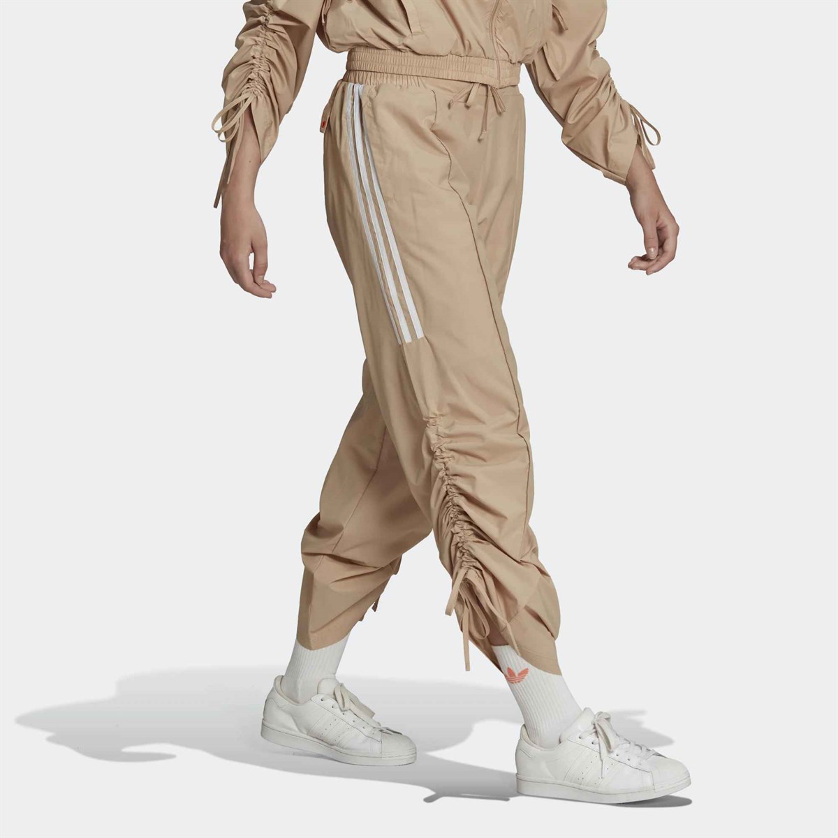 adidas 3-Stripes High Rise Ruched Kadın Eşofman Altı