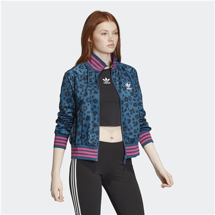 Adidas allover print sales track jacket