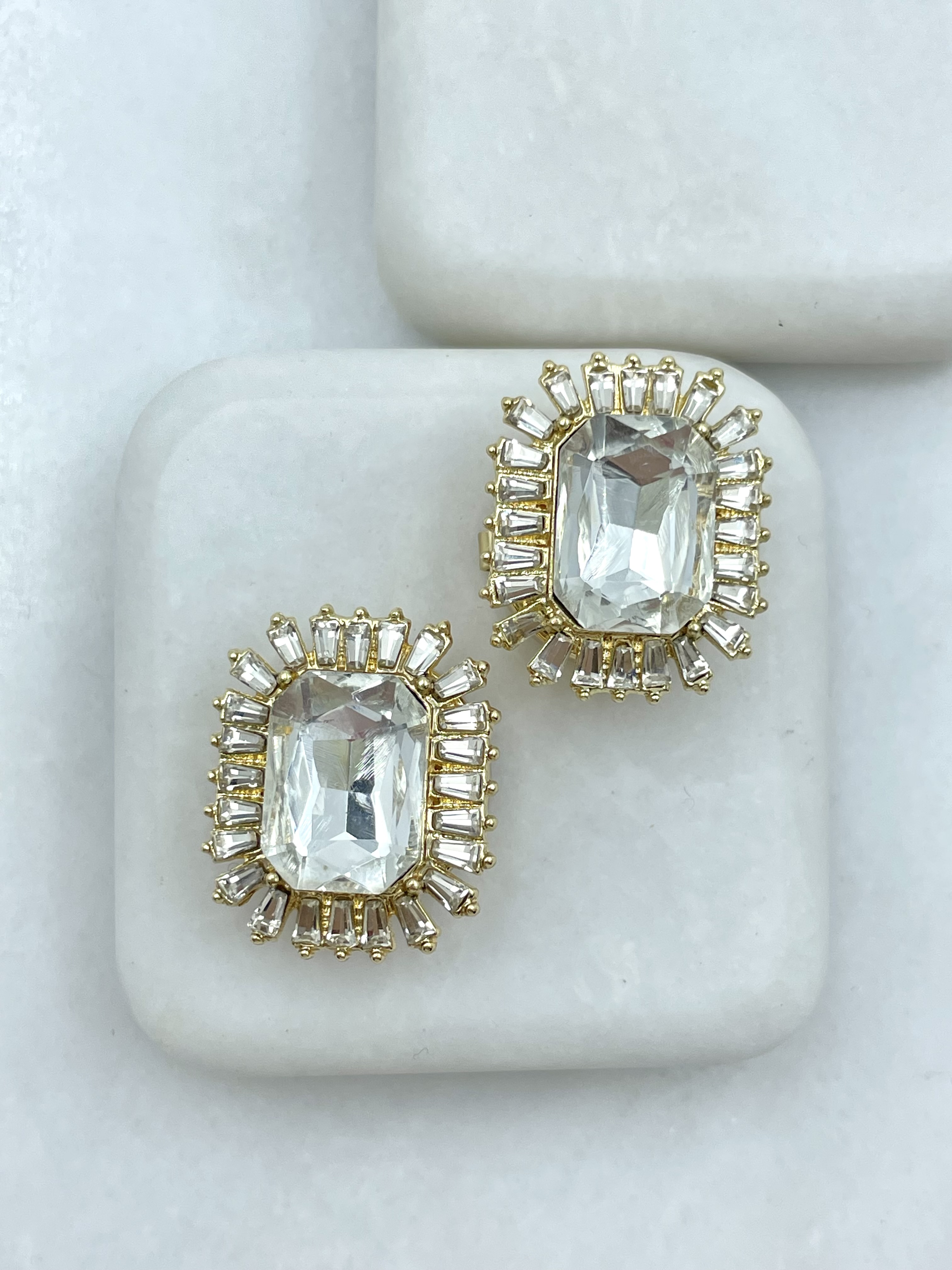 Baget Taşlı Düğme Aksesuarı Gold