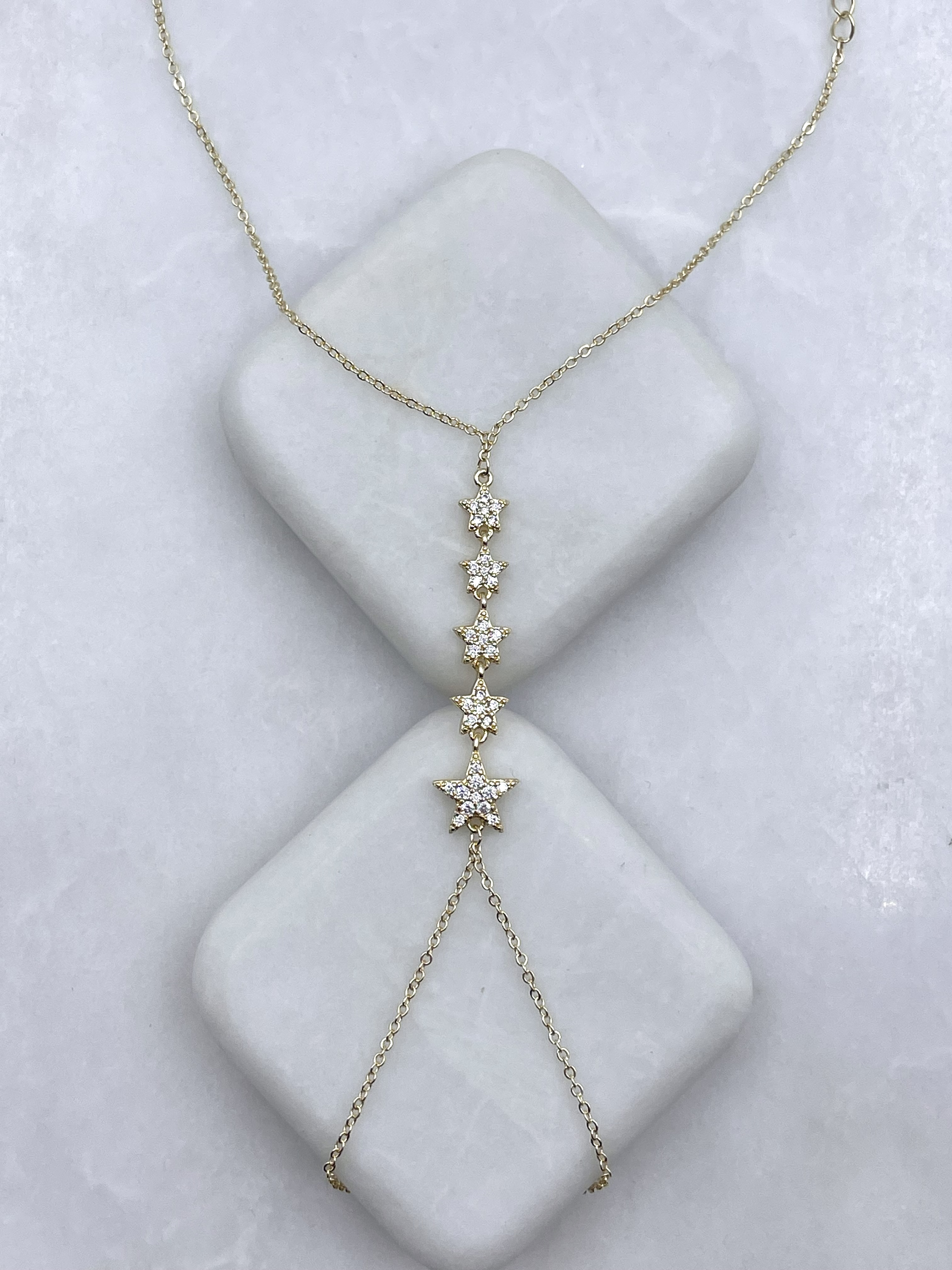 Altın Kaplama Büyük Küçük Yıldızlı Şahmeran Gold