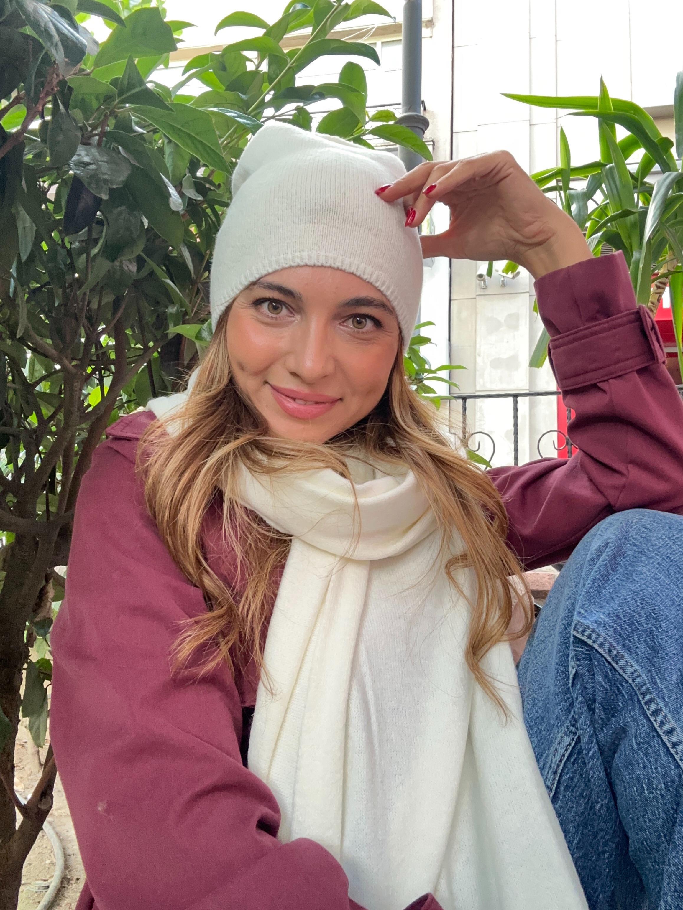 Yumuşak Dokulu Bere Ekru