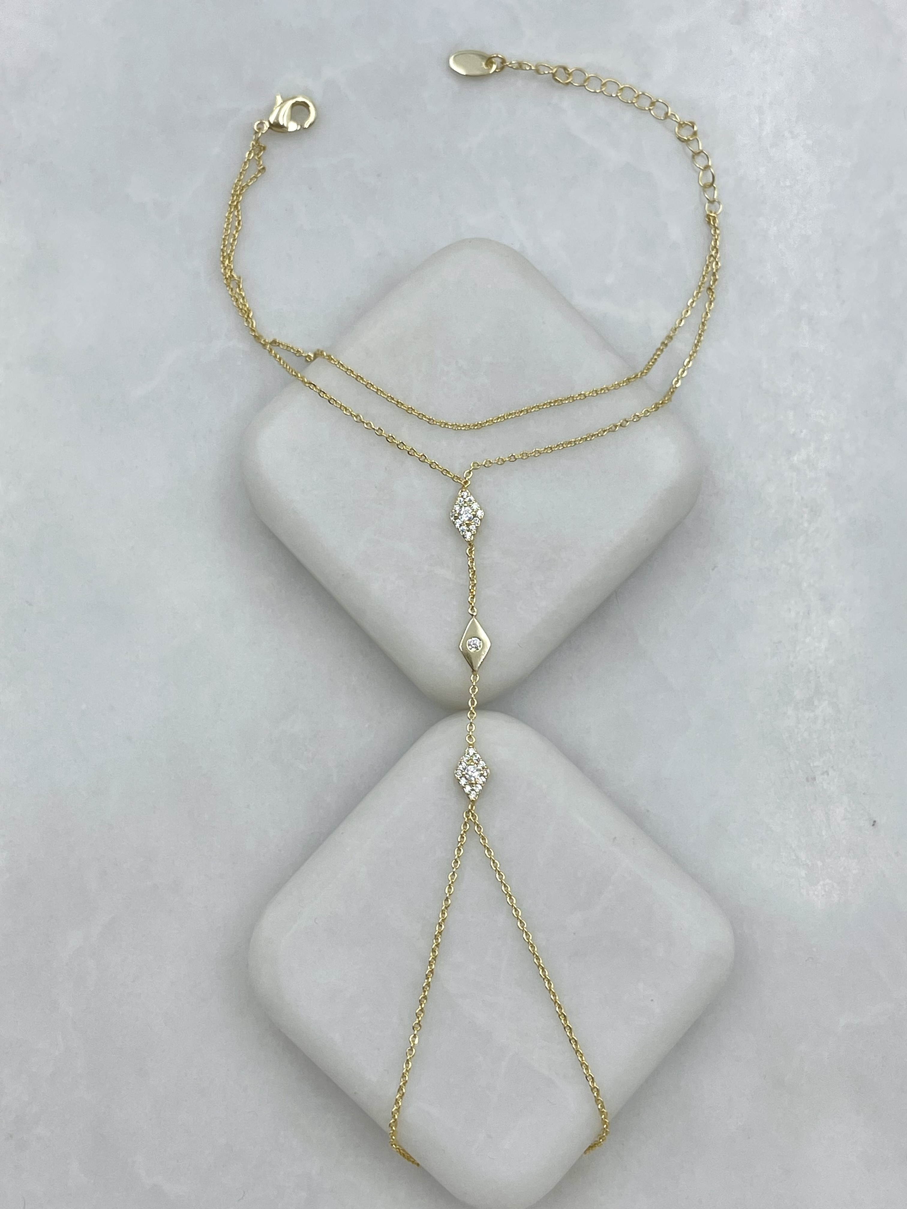 Altın Kaplama Gömme ve Kristal Taşlı Prizma Model Şahmeran Gold