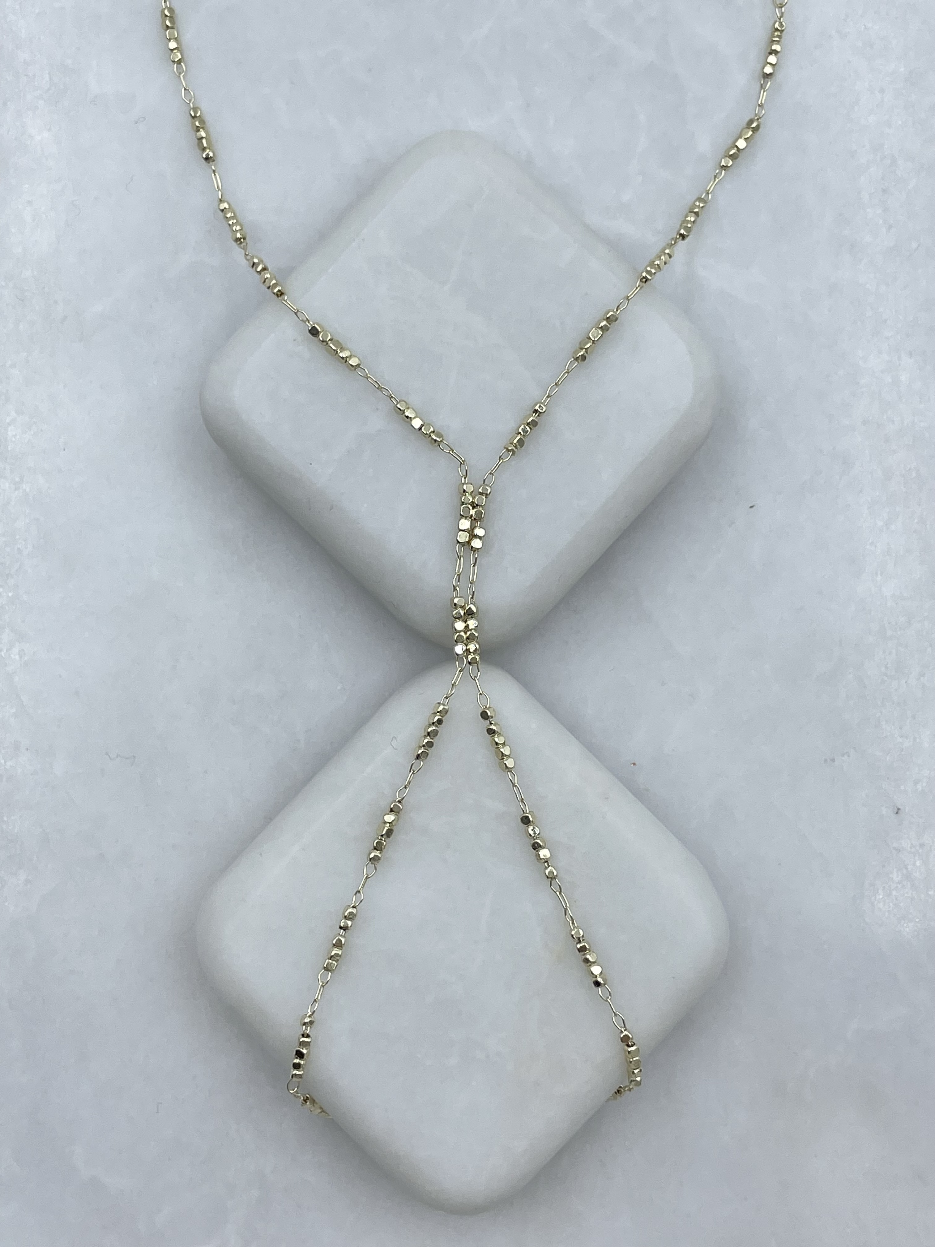 Altın Kaplama Küp Boncuk Şahmeran Gold