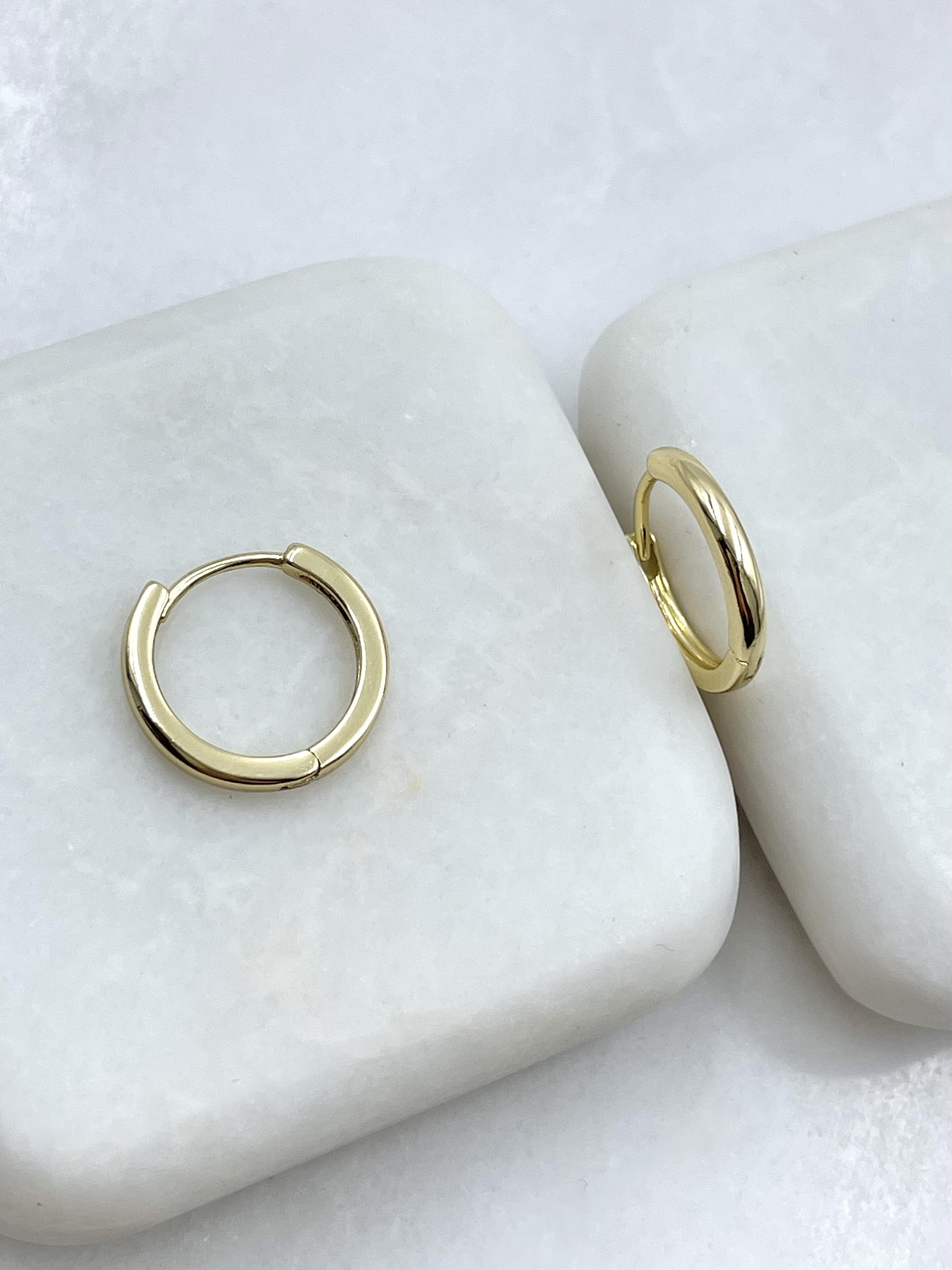 Özel Seri Basic İnce Halka Küpe 1,5 cm Gold