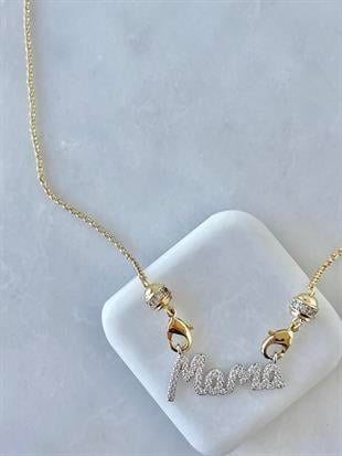 Altın Kaplama Çift Renk Mama Kolye Gold