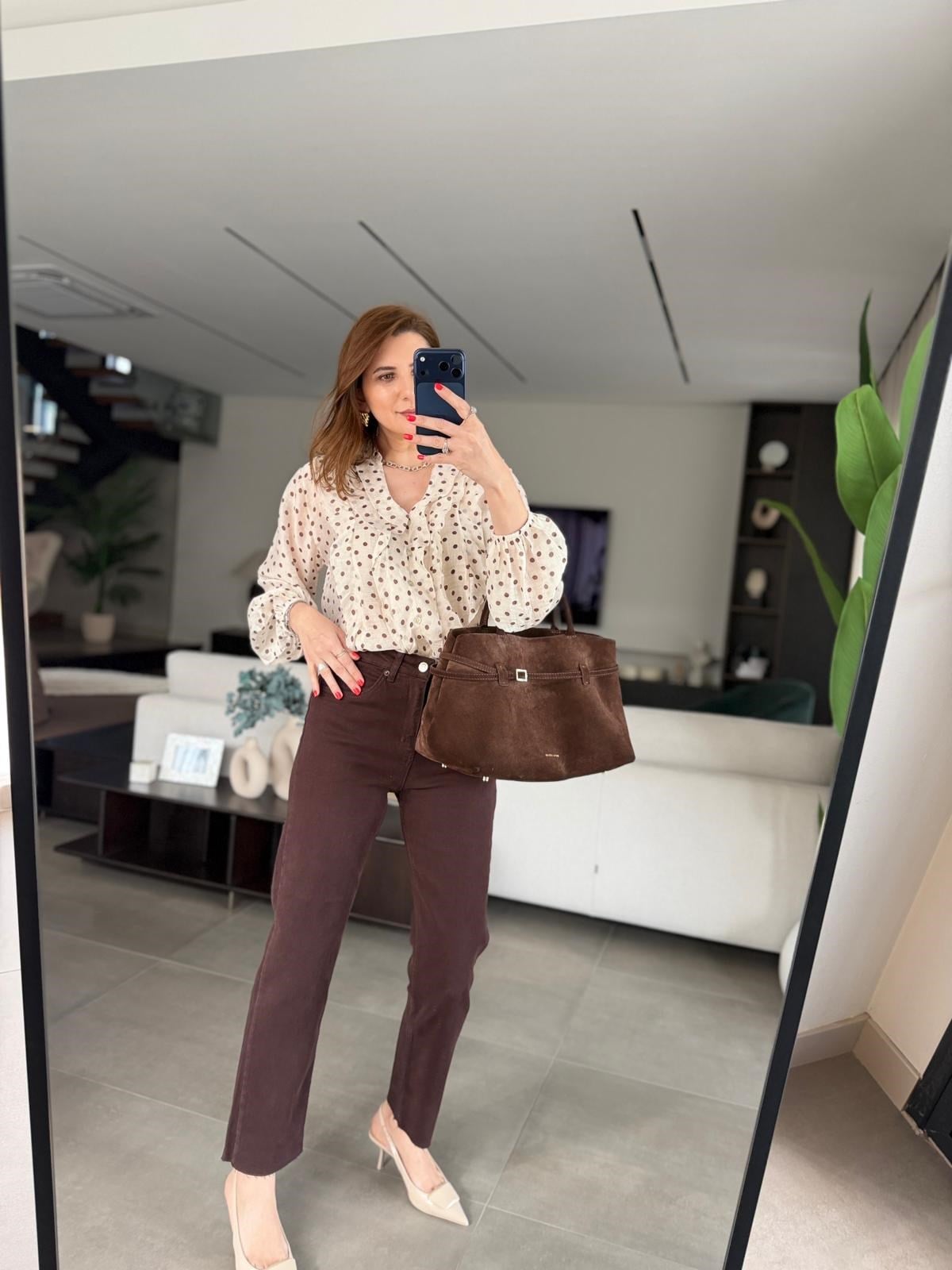 Acı Kahve Büyük Beden Boyfit Jean
