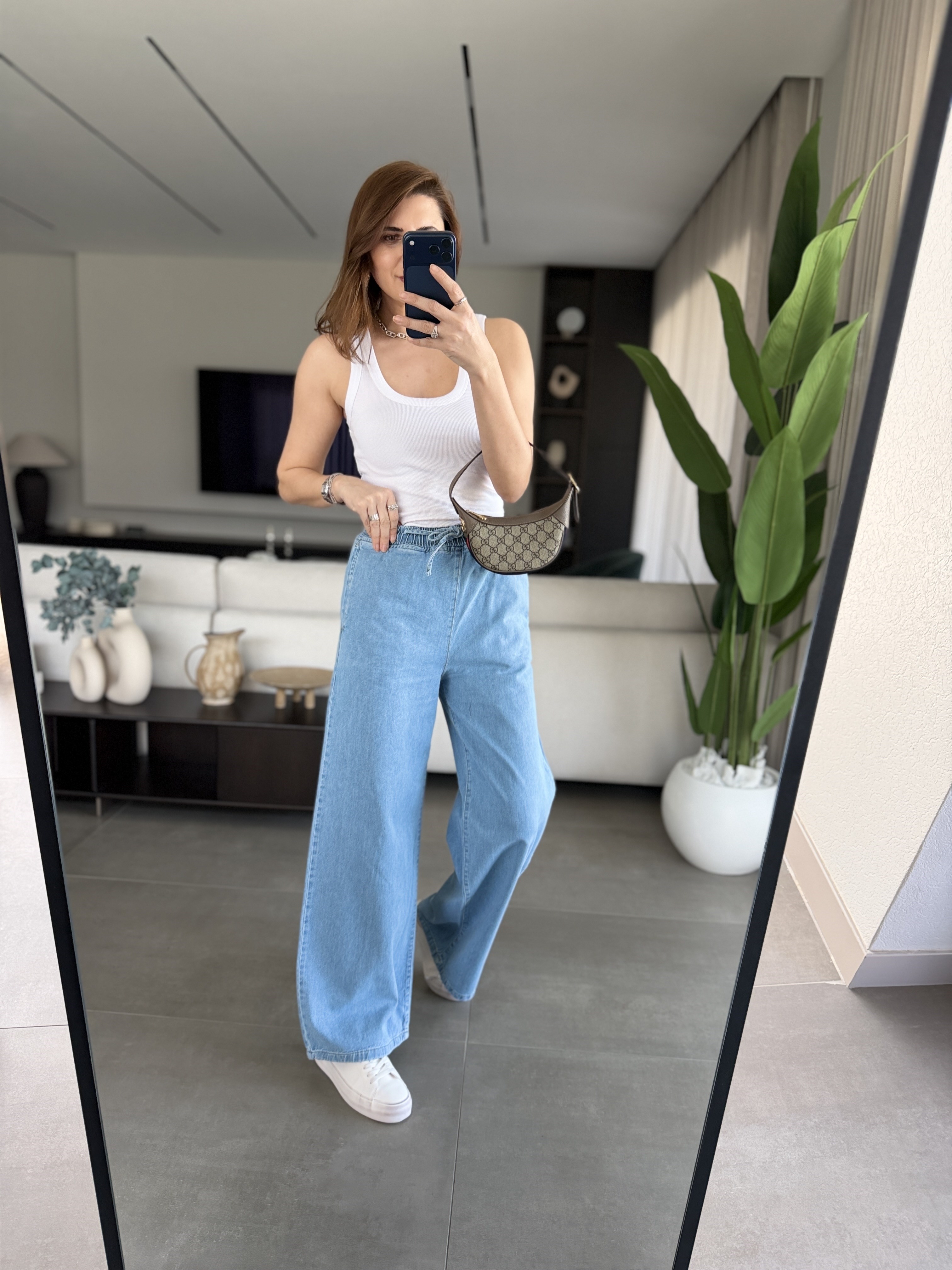 Açık Mavi ZR Model Bel Lastikli Pantolon