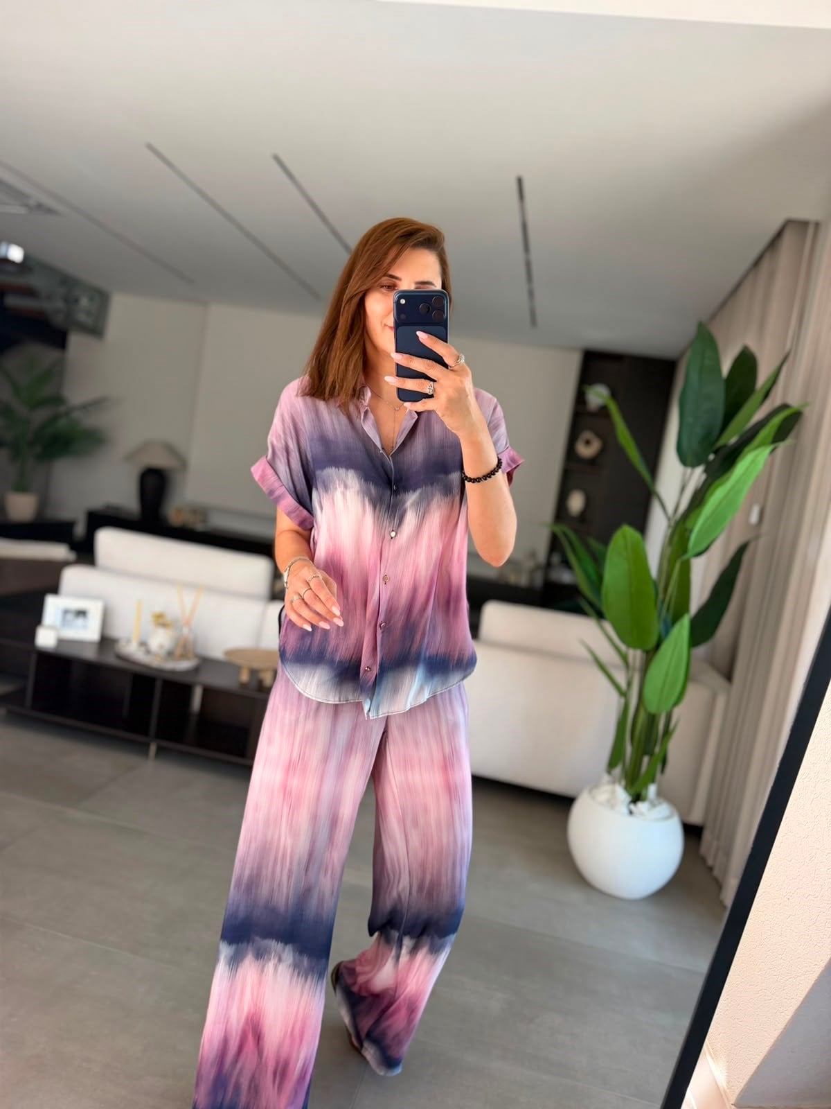 Batik Desen Gömlek Pantolon Takım