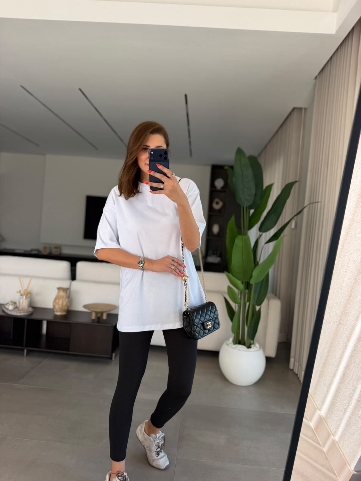 Beyaz Compact Süprem Oversize T-shirt