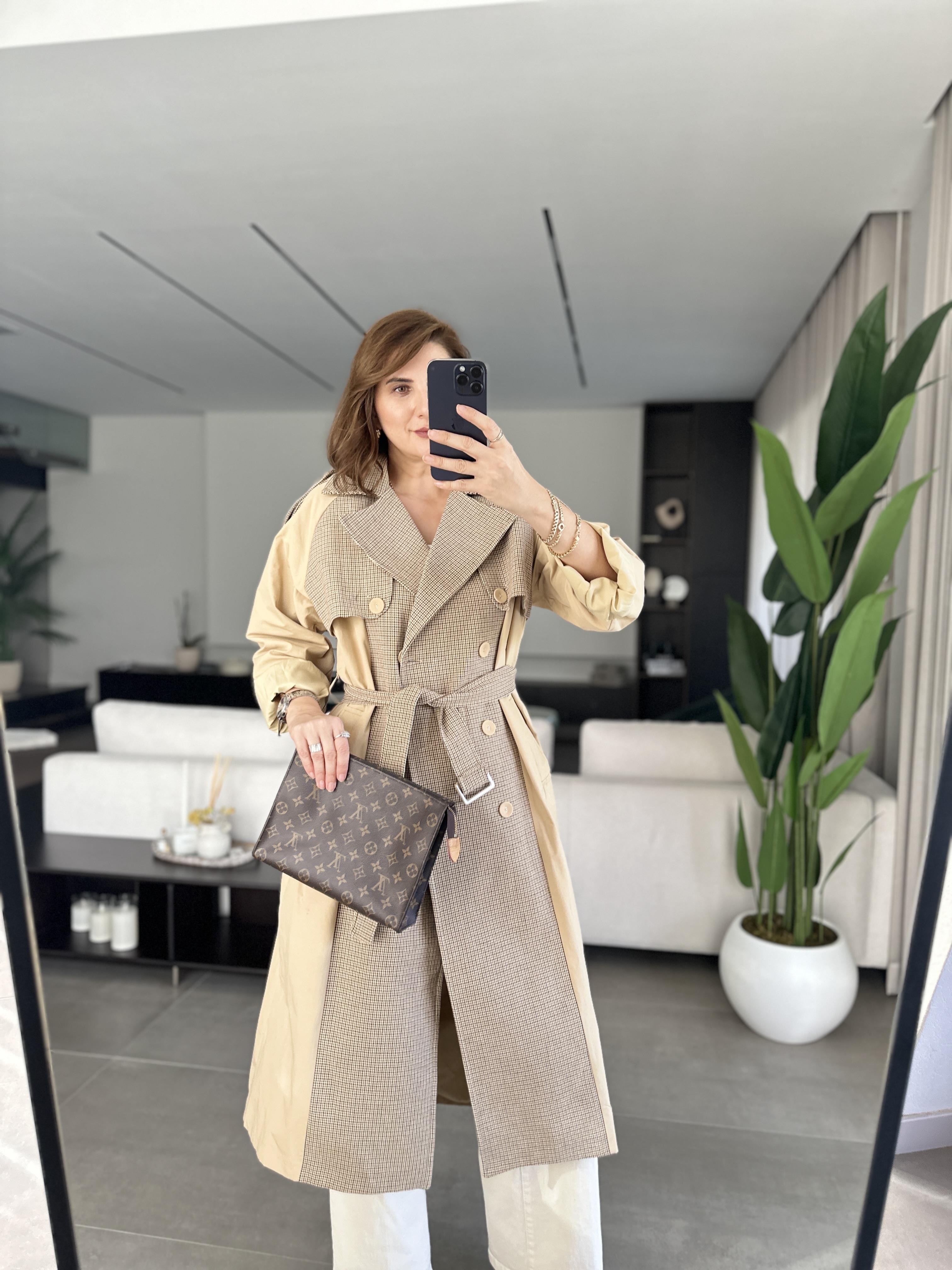 Camel Ekoseli Reglan Trenckot