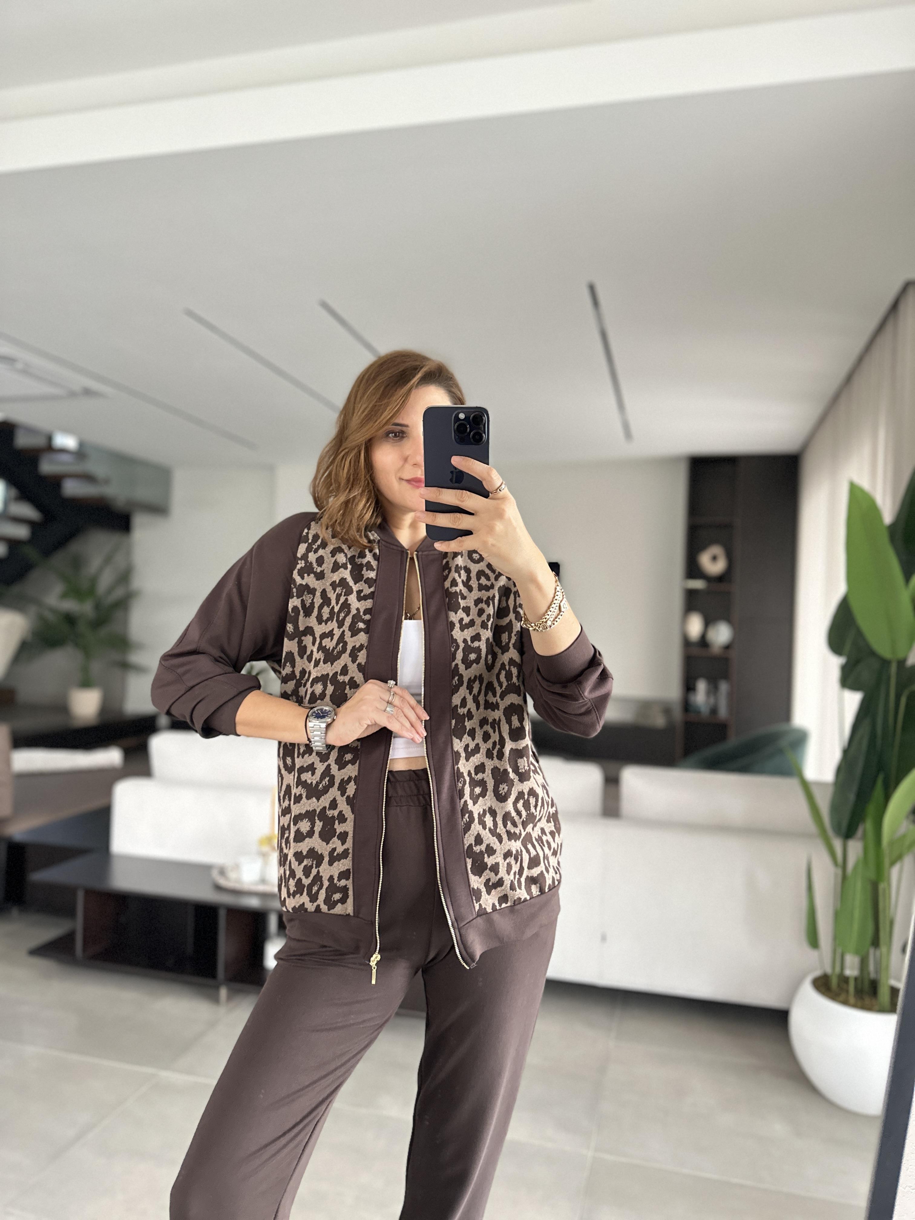 Kahverengi Jakarlı Leopar Takım