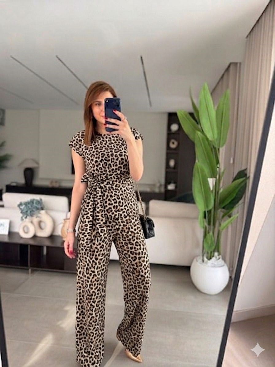 Leopar Önden Kuşaklı Bürümcük Takım