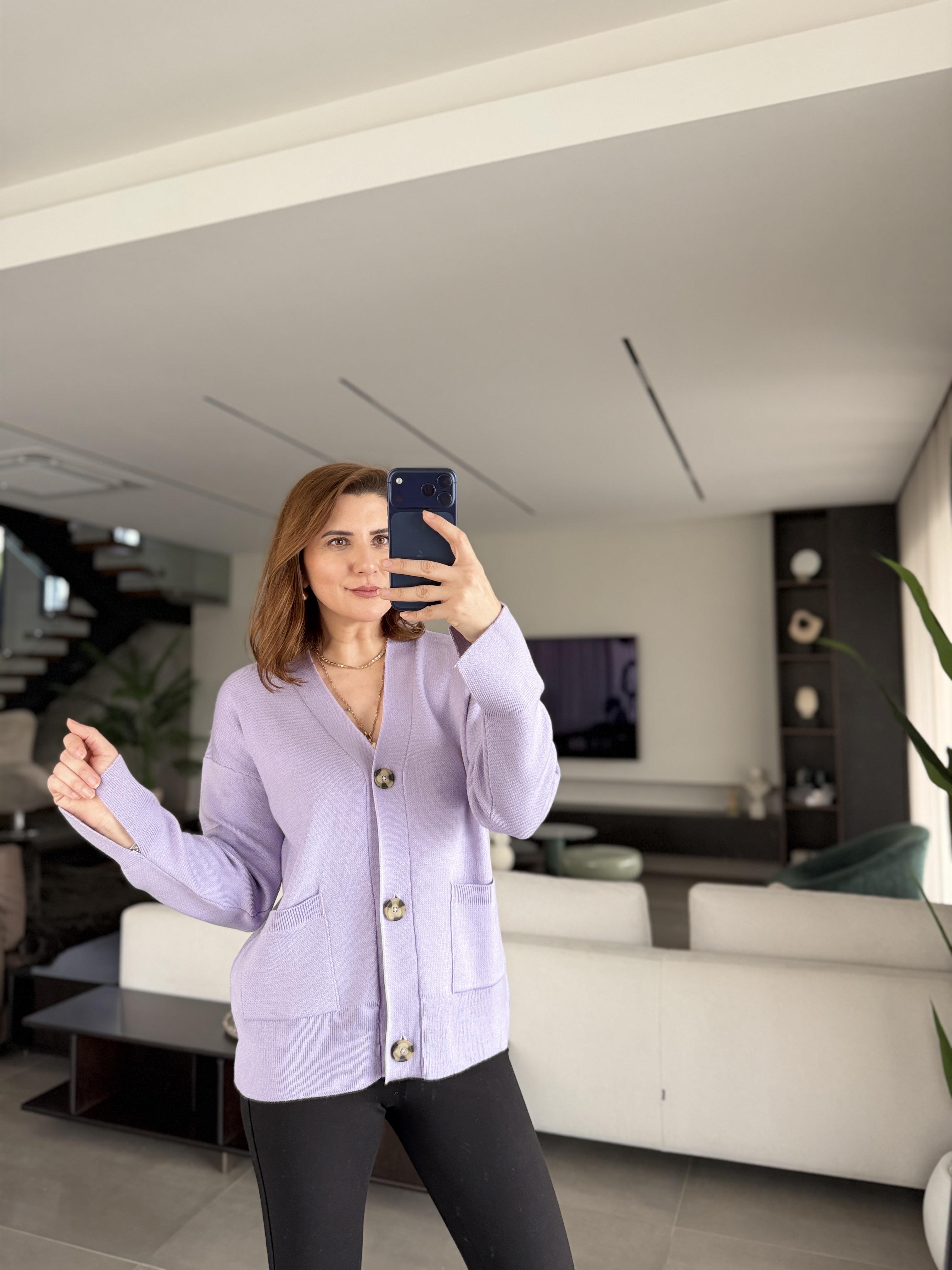 Lila Cozy Hırka