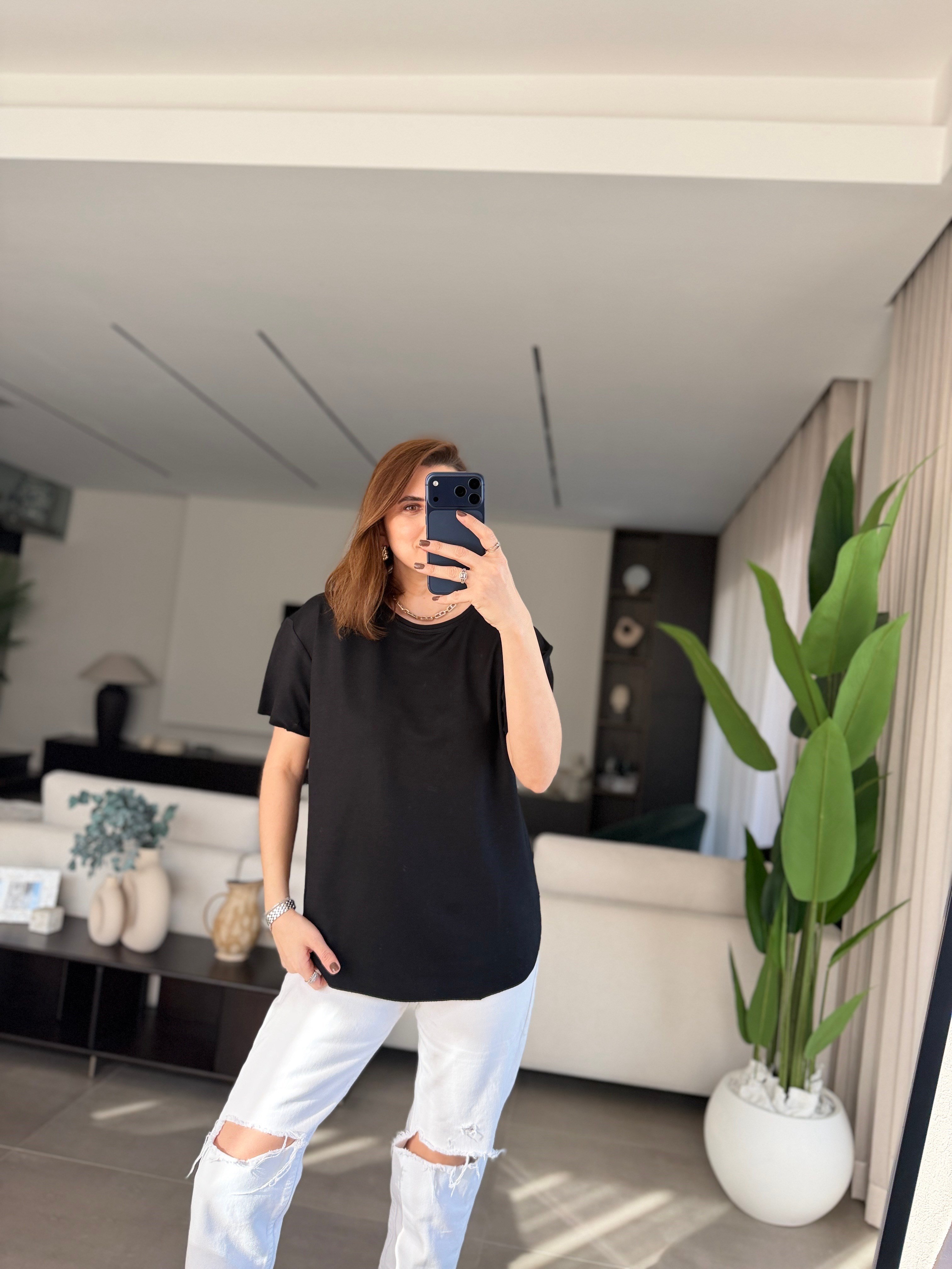 Siyah Versa Basic T-shirt