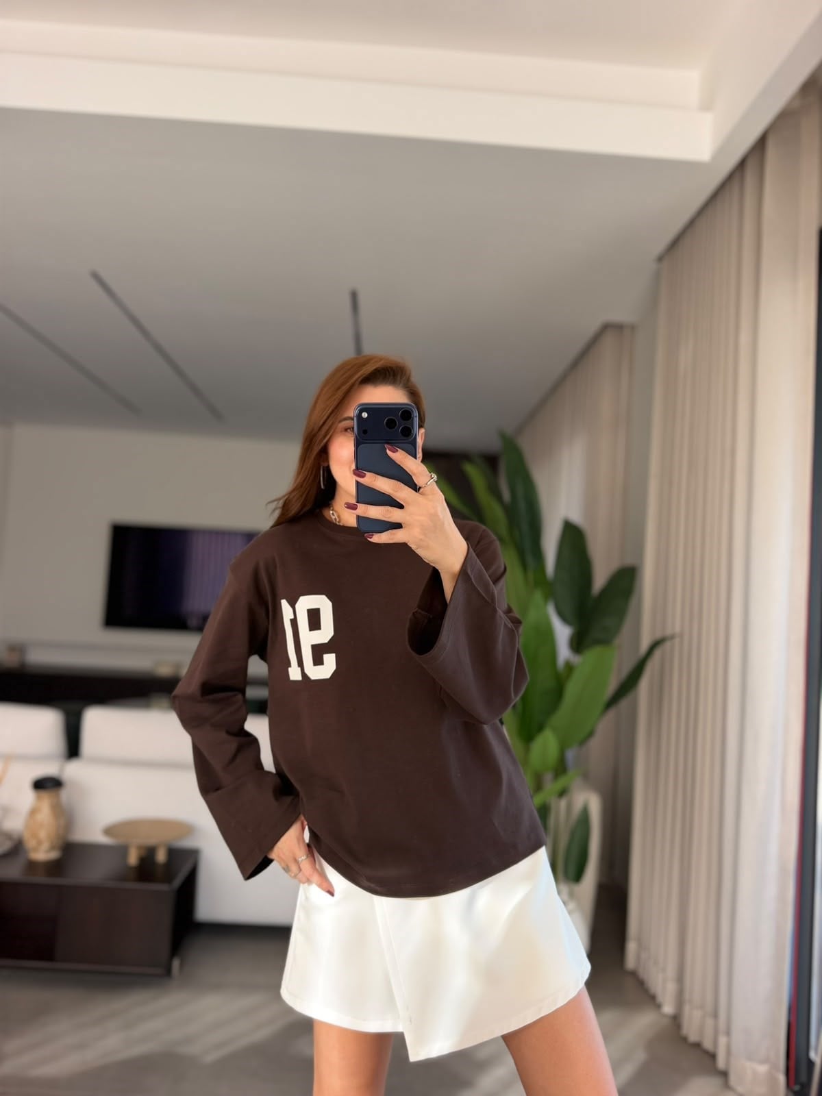 Acı Kahve  91 Baskılı Sweatshırt