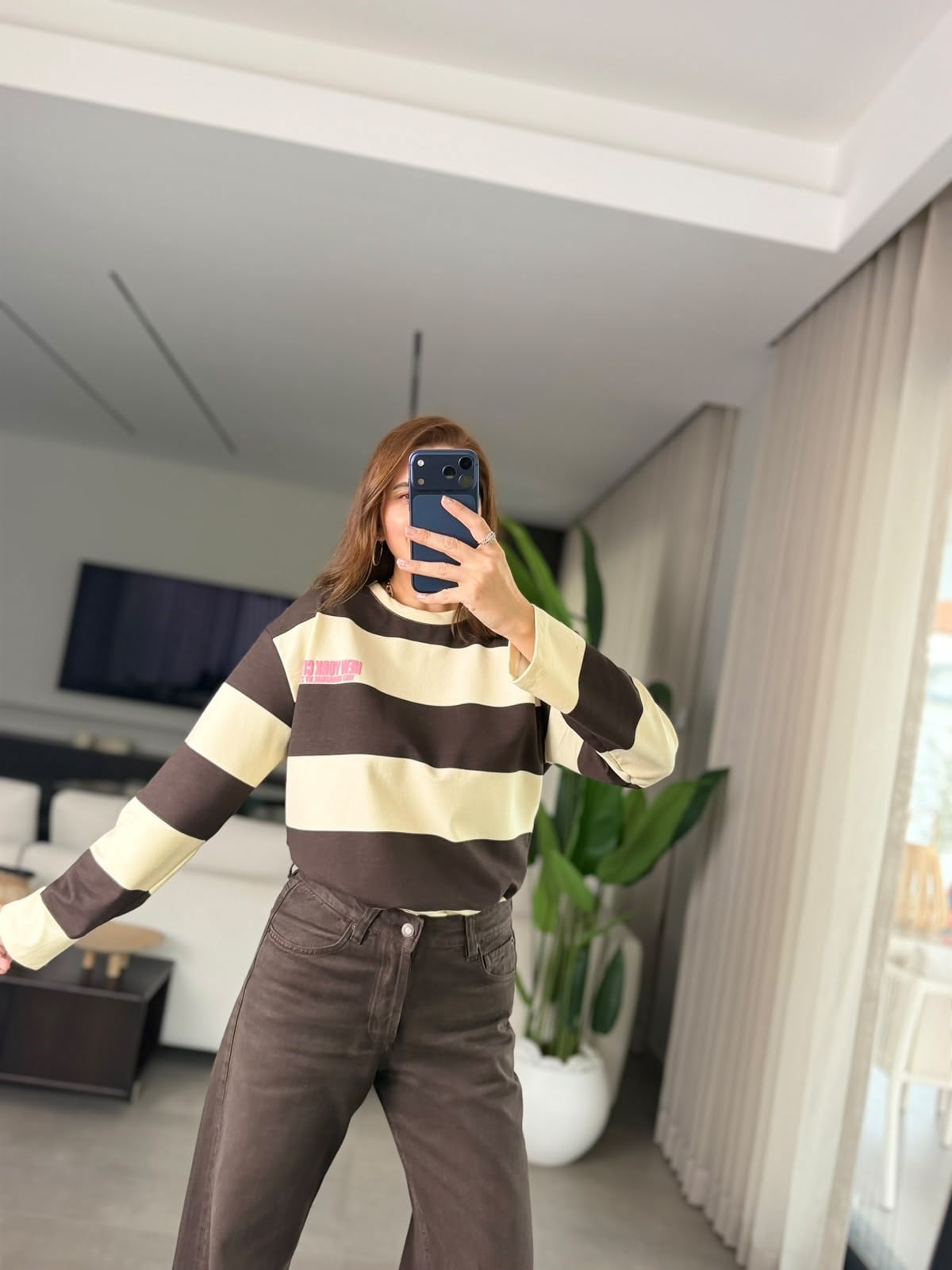Acı Kahve Baskılı NY Sweatshırt