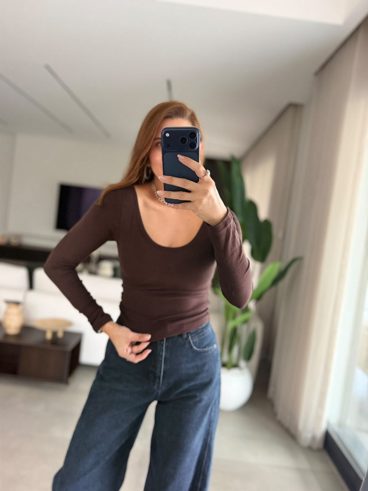 Acı Kahve Gloplu Bluz