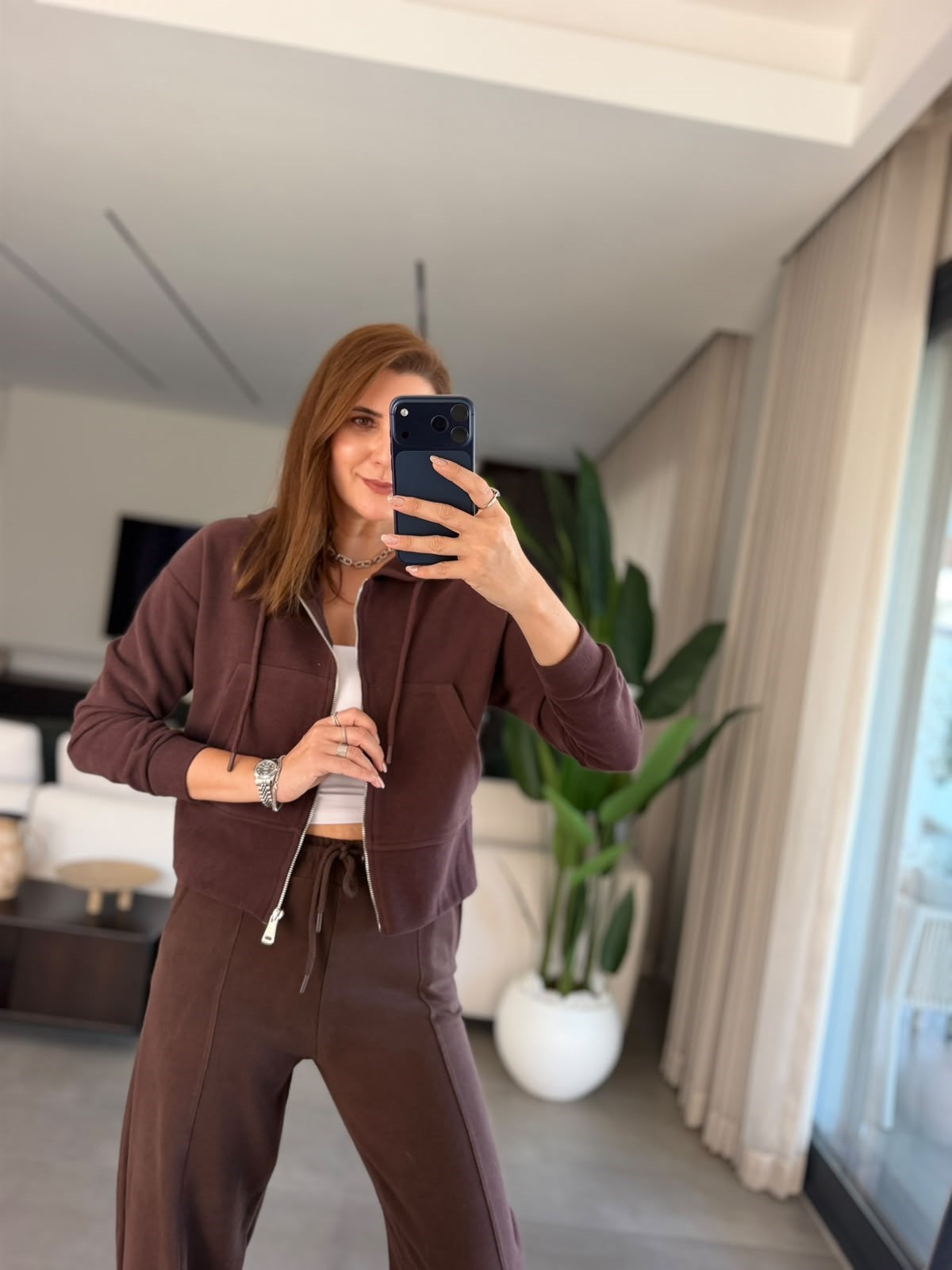 Acı Kahve Kapşonlu Selanik Kısa Ceket