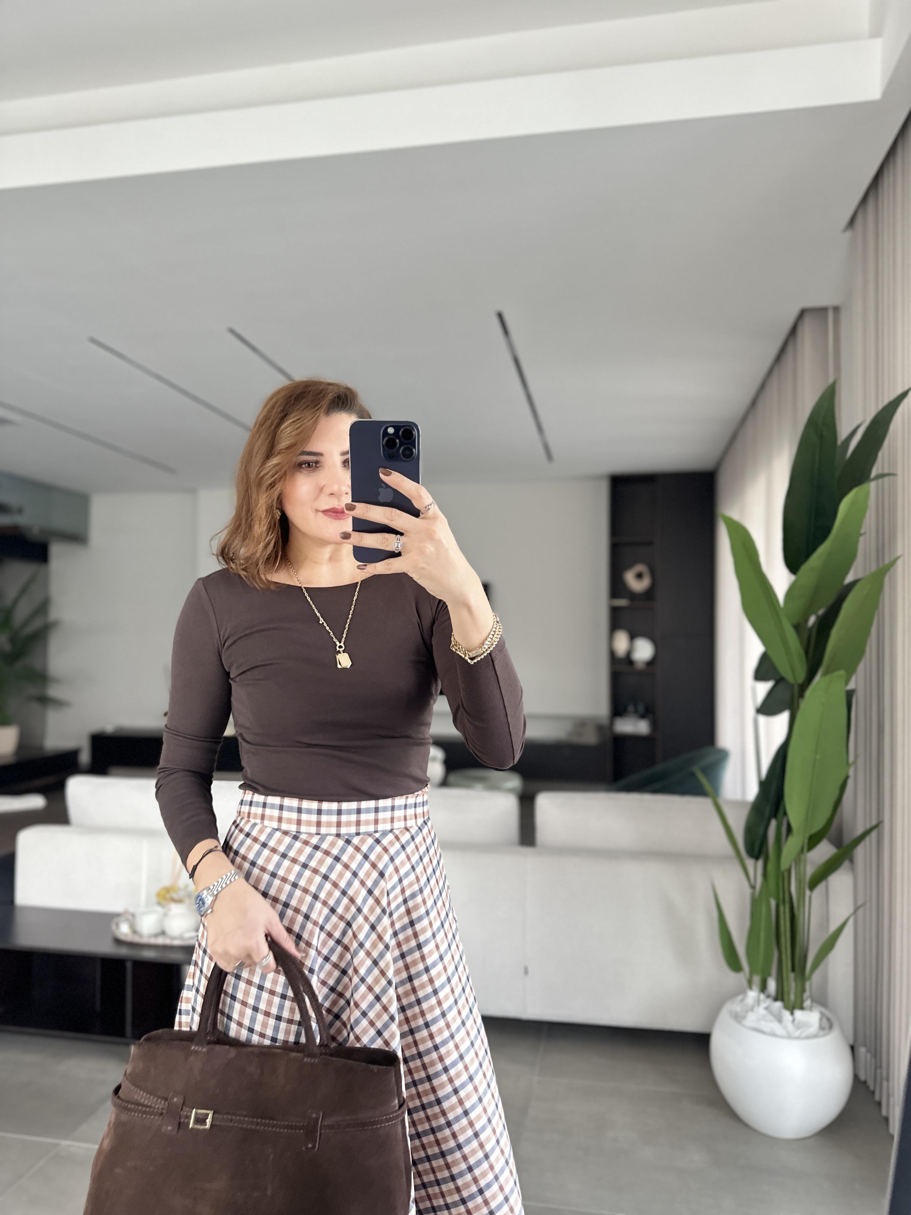 Acı Kahve Omuz Dikiş Detaylı Bluz