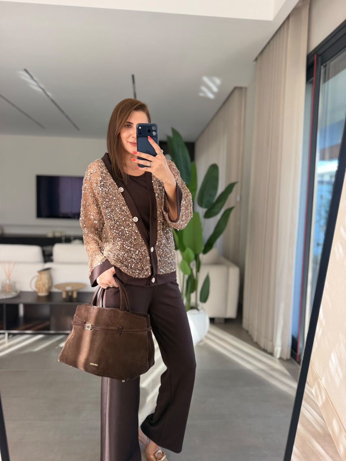Acı Kahve Solei Payet Fileli Üçlü Takım