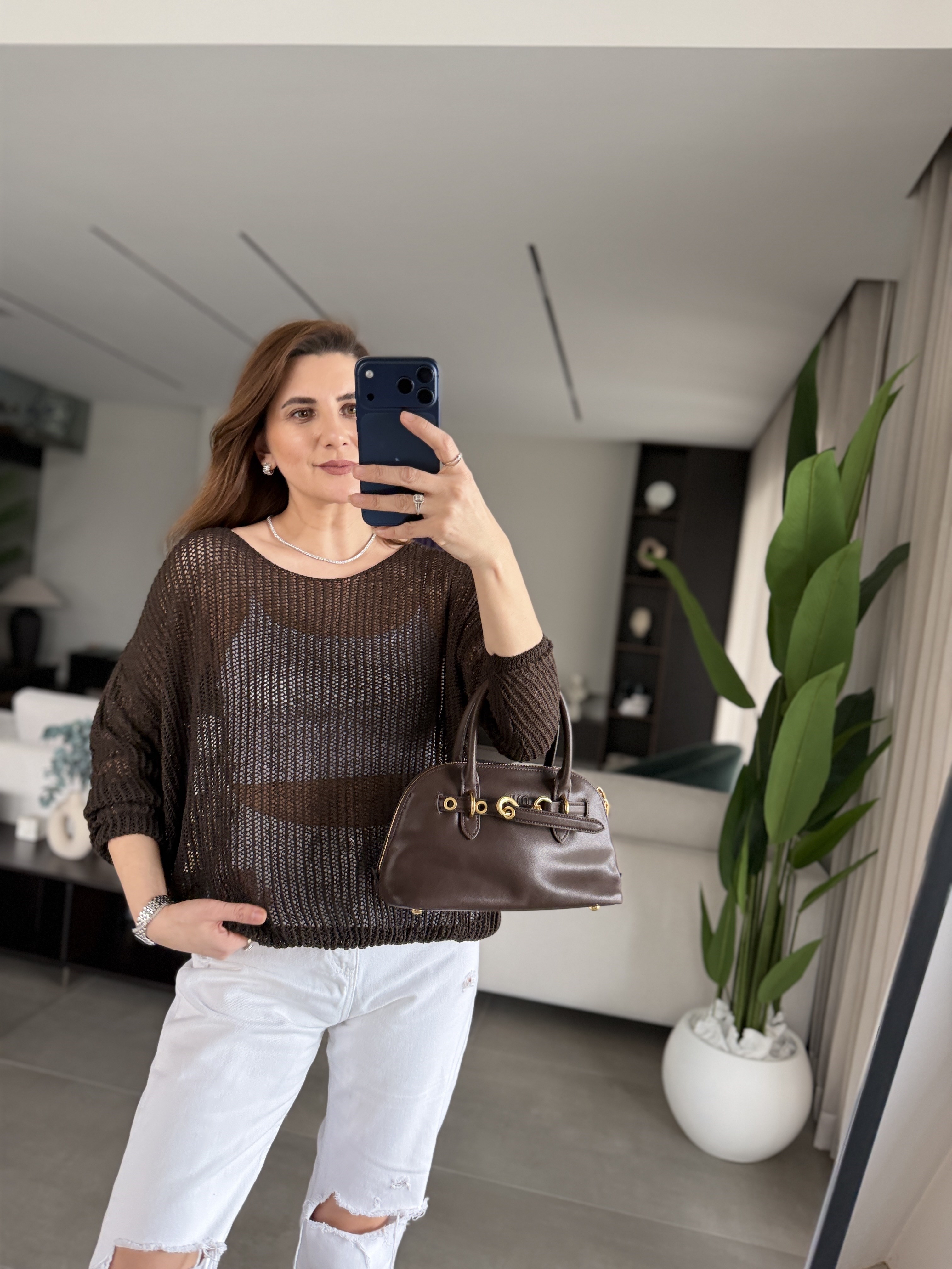 Acı Kahve Zr Model Merserize File Bluz